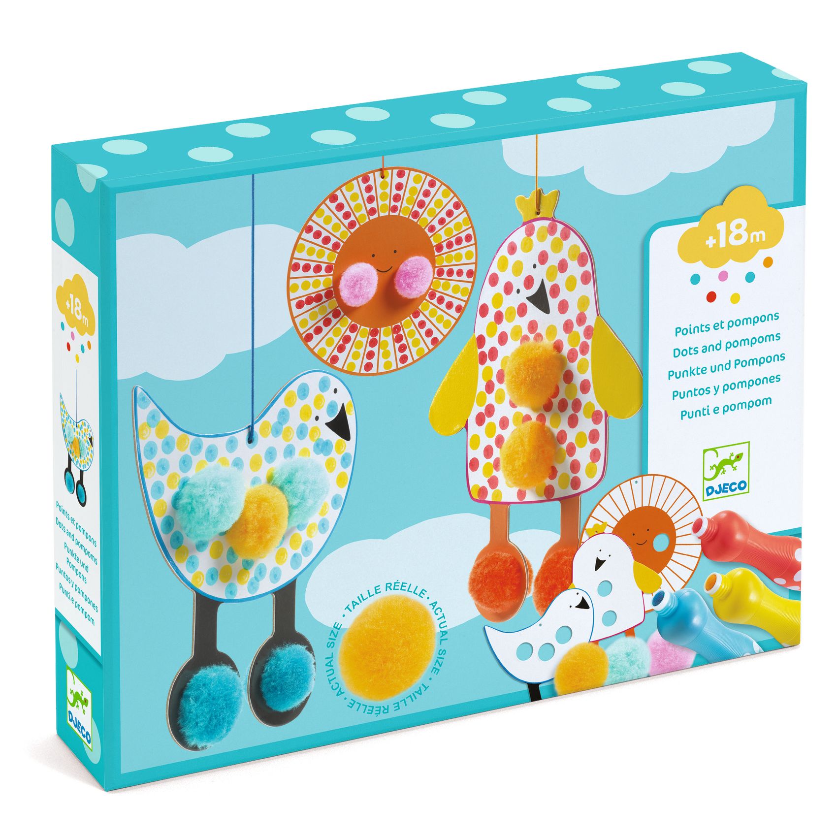 Képszínezés pöttyökkel és pompomokkal - Fenn az égen - Dots and Pompoms – In the Sky - 0