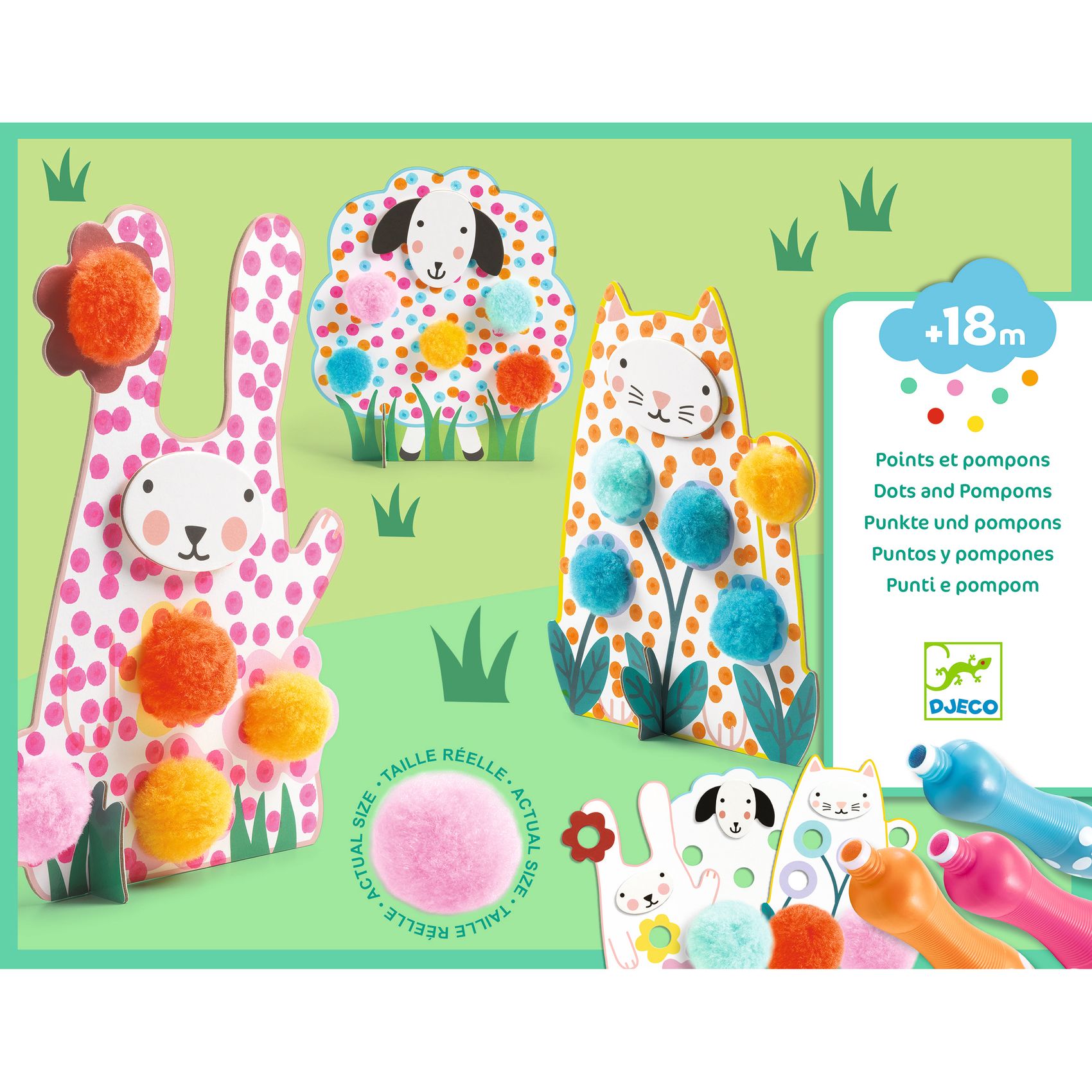 Képszínezés pöttyökkel és pompomokkal - Lenn a fűben - Dots and Pompoms – In the Grass - 5