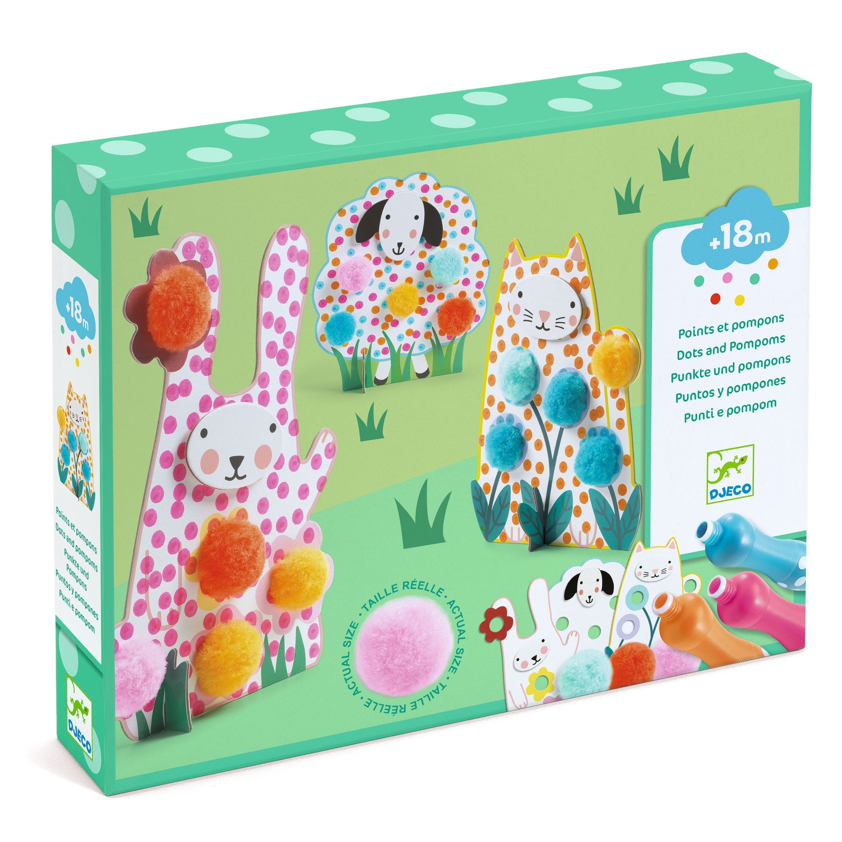 Képszínezés pöttyökkel és pompomokkal - Lenn a fűben - Dots and Pompoms – In the Grass - 0