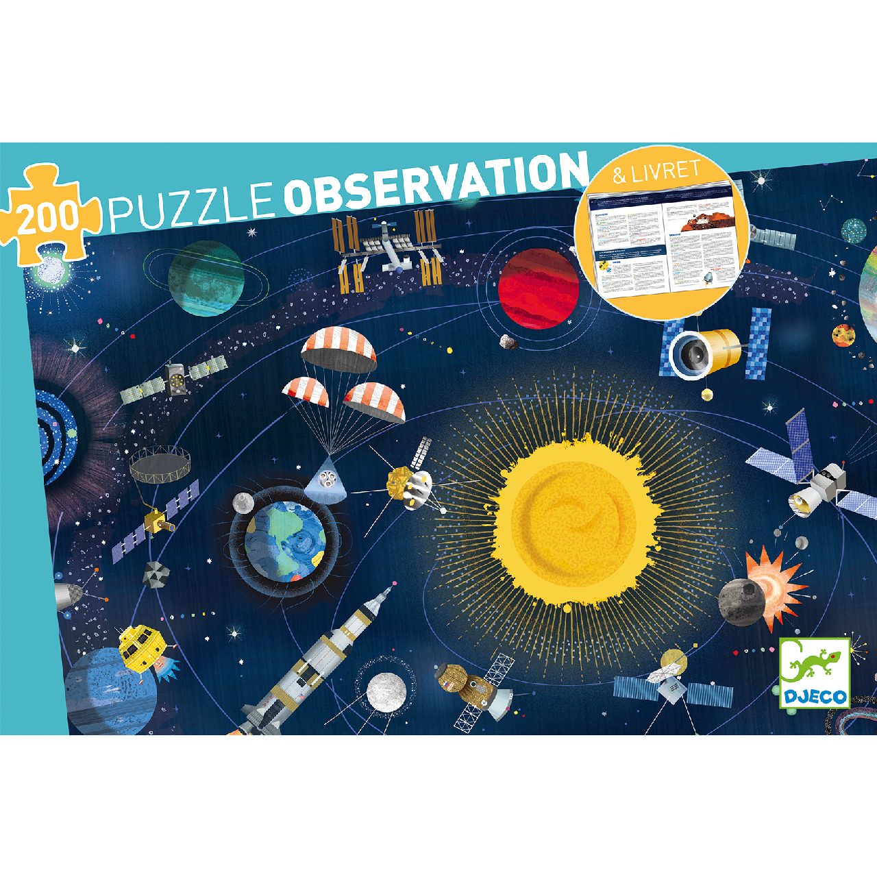 Megfigyeltető puzzle - A világűr, 200 db-os - The space + booklet - 1