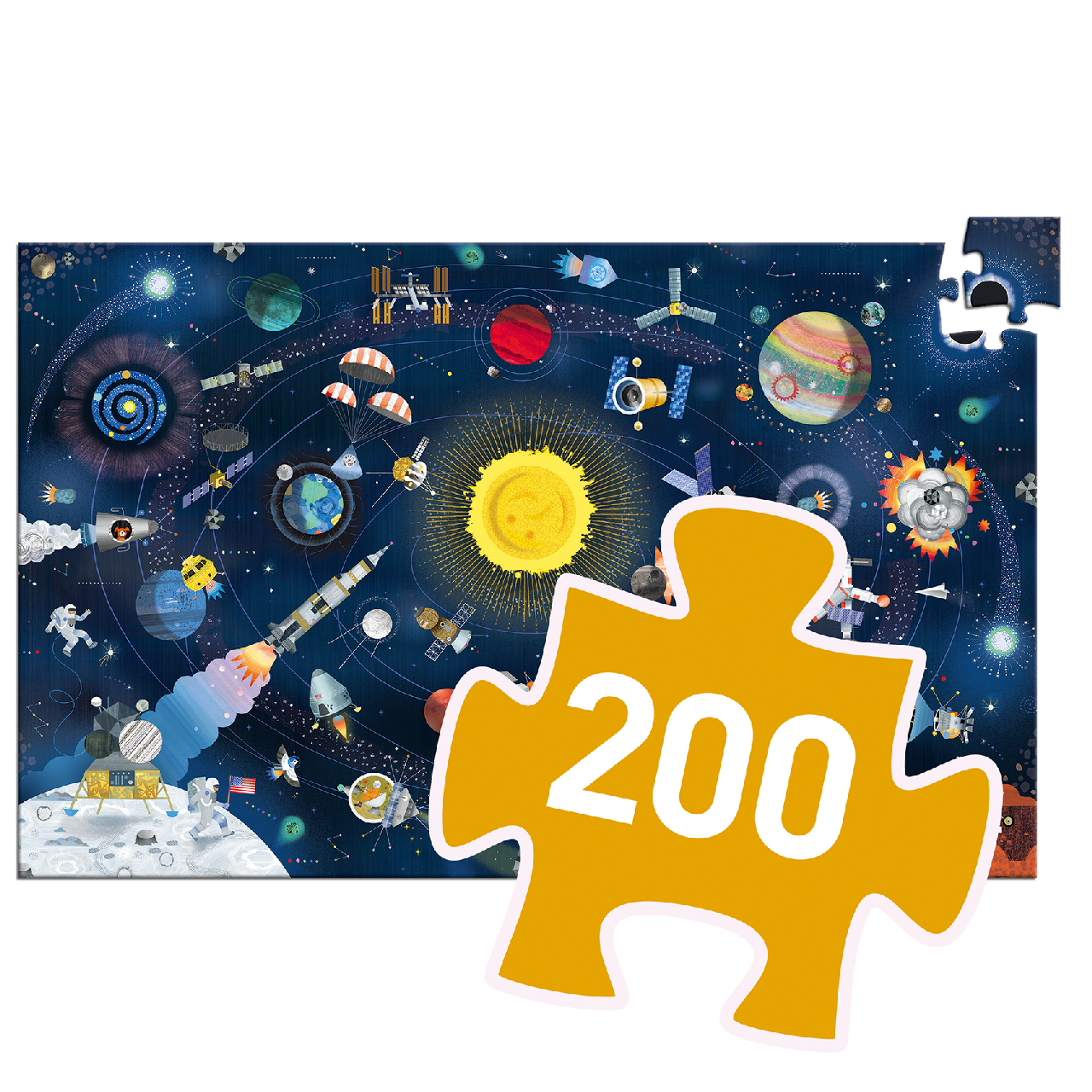 Megfigyeltető puzzle - A világűr, 200 db-os - The space + booklet - 3