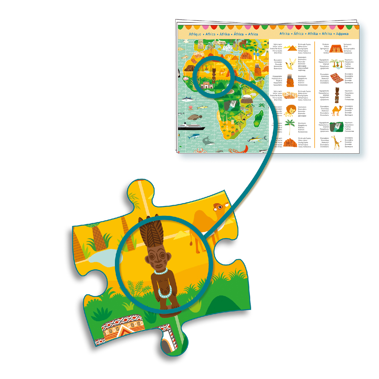 Megfigyeltető puzzle - Lenyűgöző világ, 200 db-os - A round the world + booklet - 5