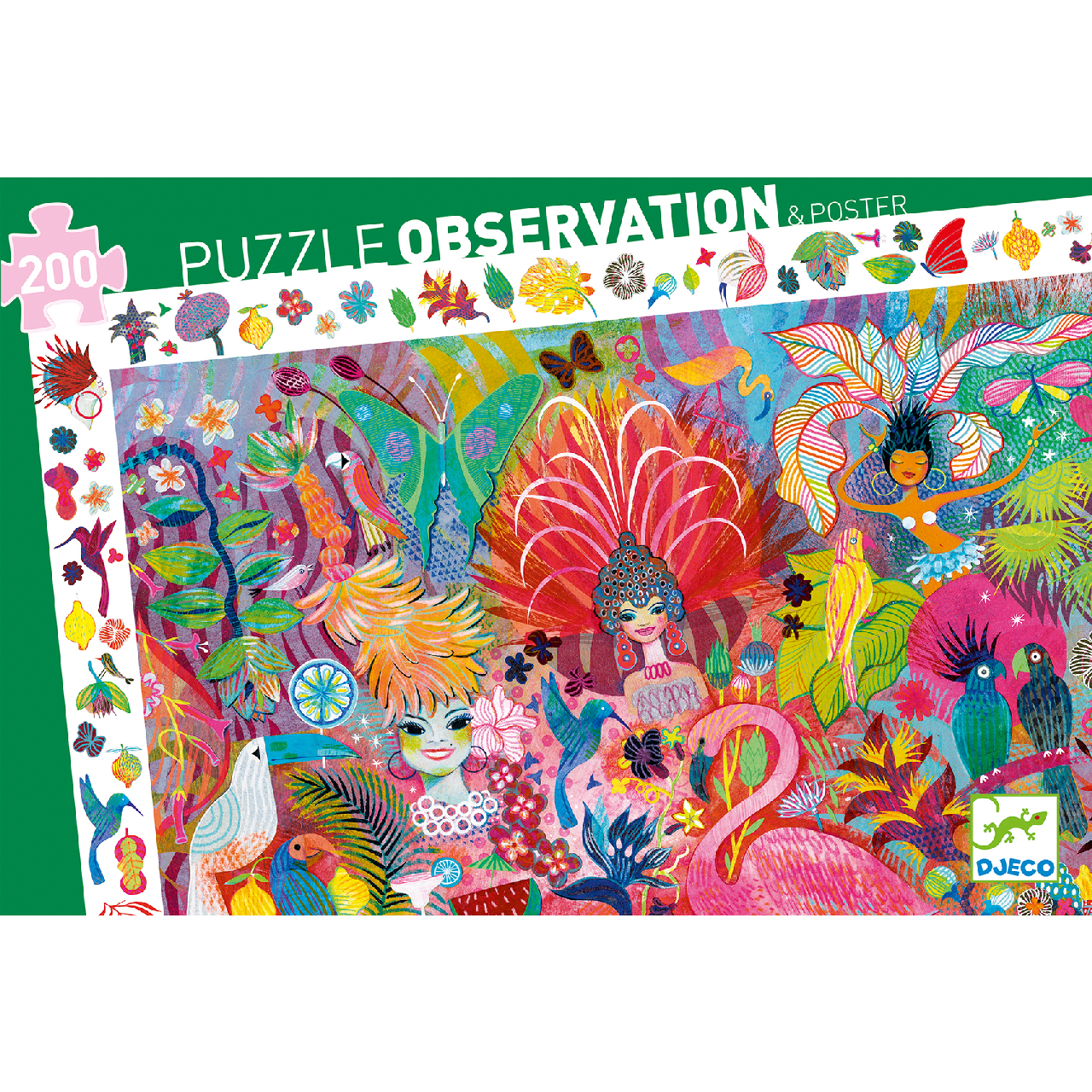 Megfigyeltető puzzle - Riói karnevál, 200 db-os - Rio Carnival - 1