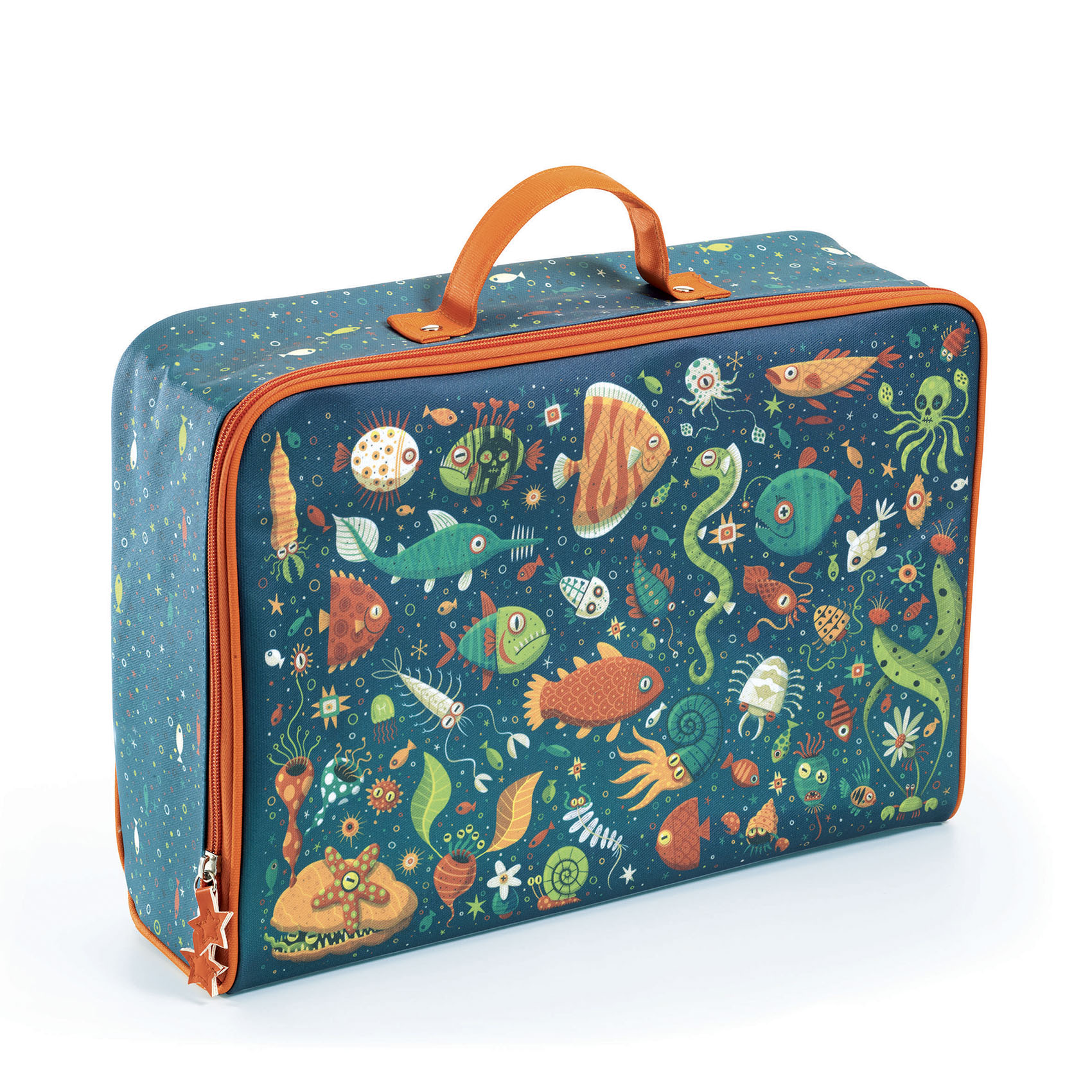 Kis textil bőrönd - Vicces halak - Fishes suitcase - 0