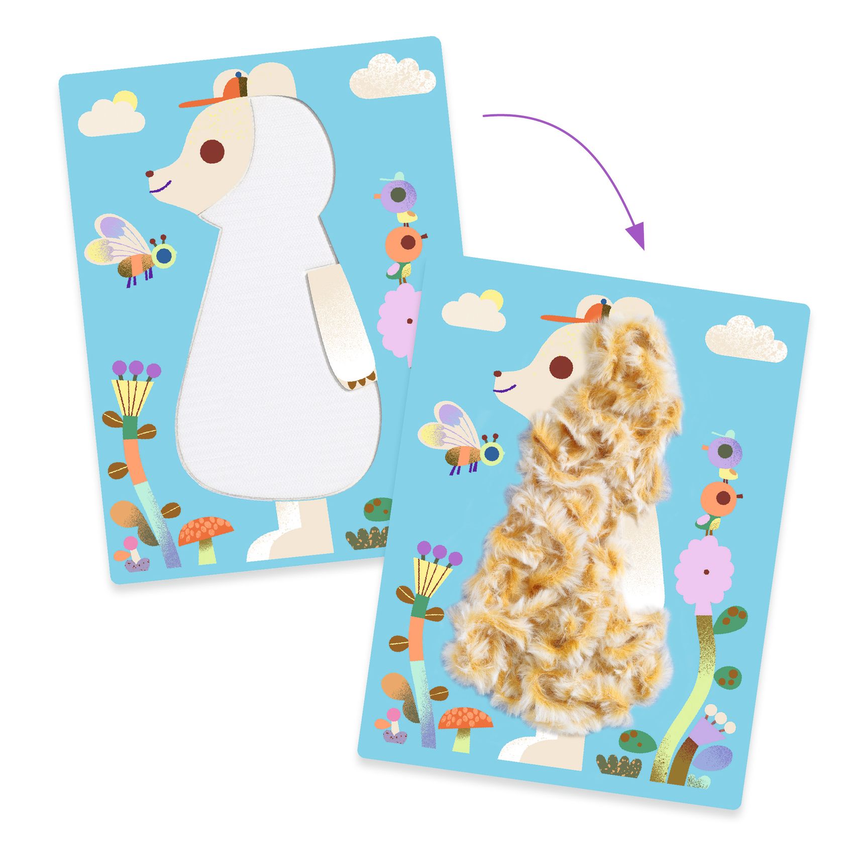 Kollázs műhely - Bolyhos barátok gyapjúval és tépőzárral - Wool and Velcro - Fluffy friends! - 2