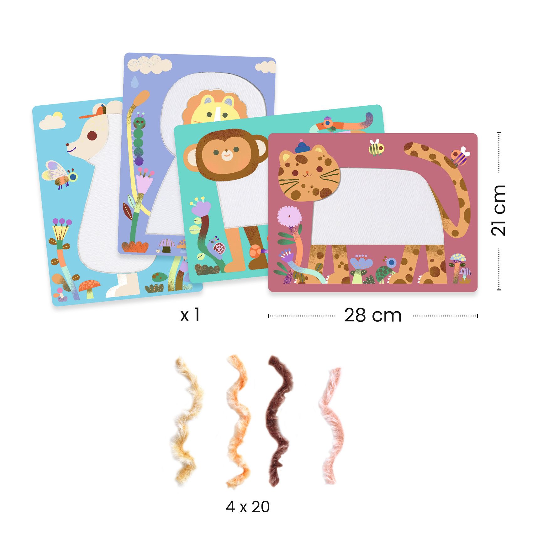Kollázs műhely - Bolyhos barátok gyapjúval és tépőzárral - Wool and Velcro - Fluffy friends! - 3