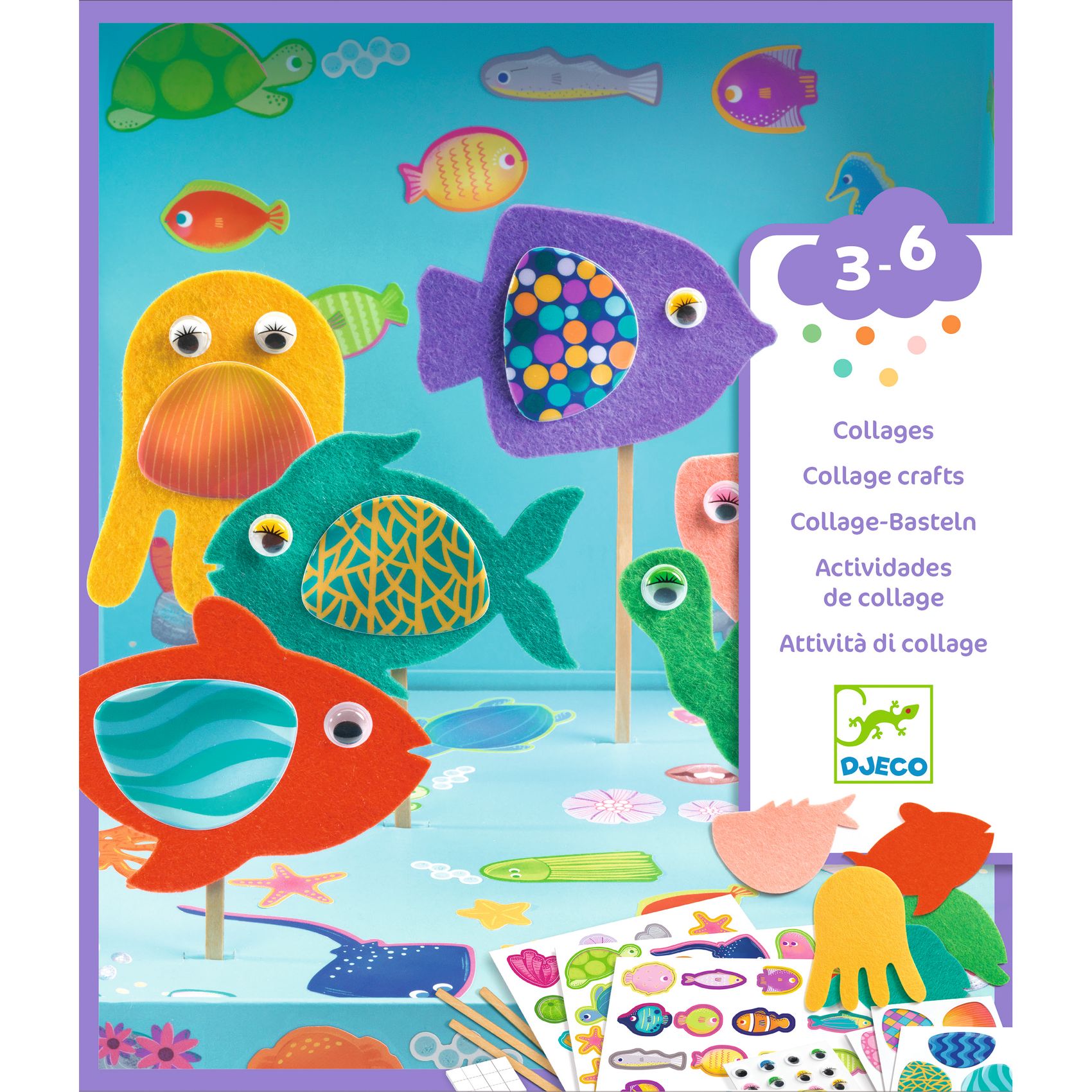 Kollázs műhely - Halszínjáték - Collage craft, Happy Aquarium - 6