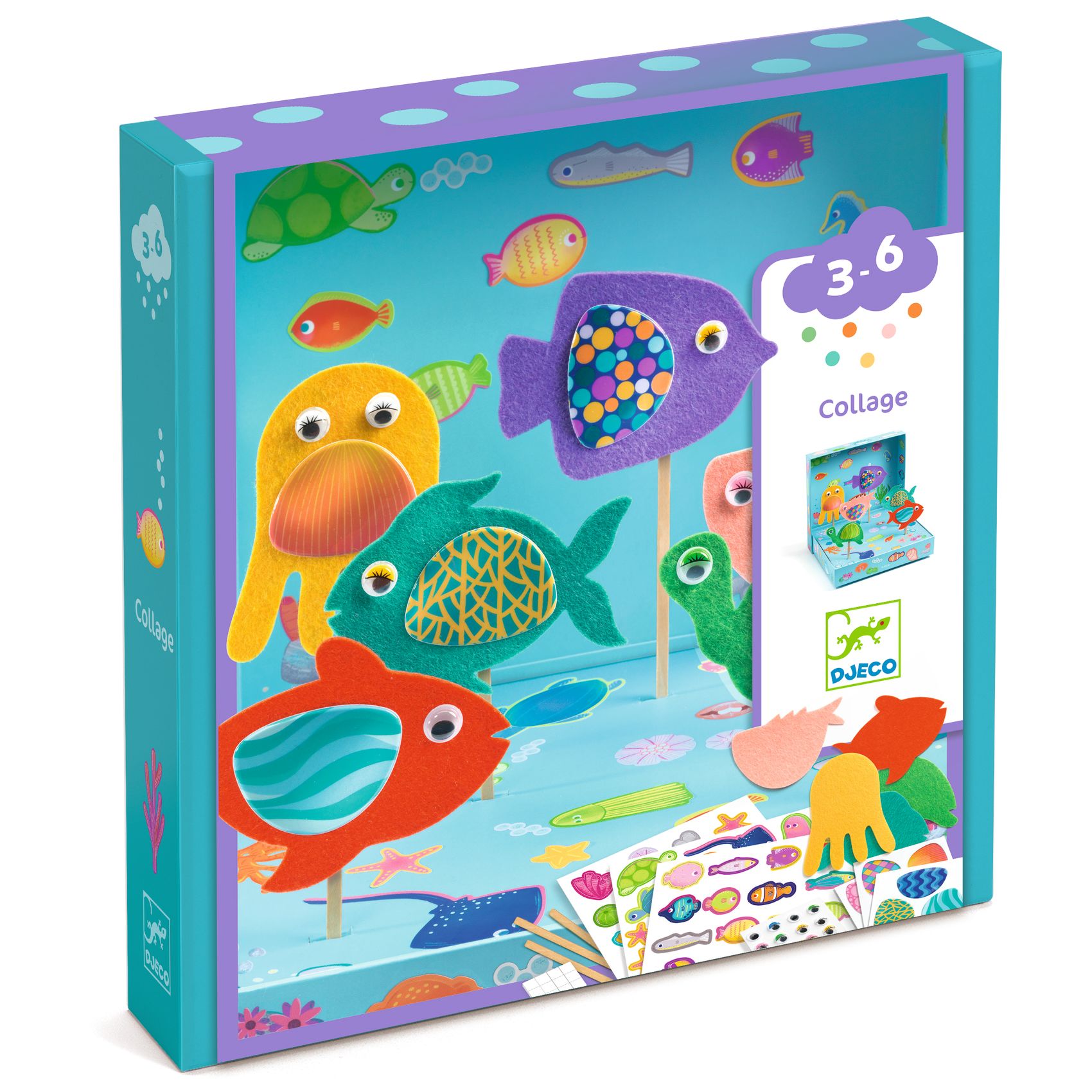 Kollázs műhely - Halszínjáték - Collage craft, Happy Aquarium - 0