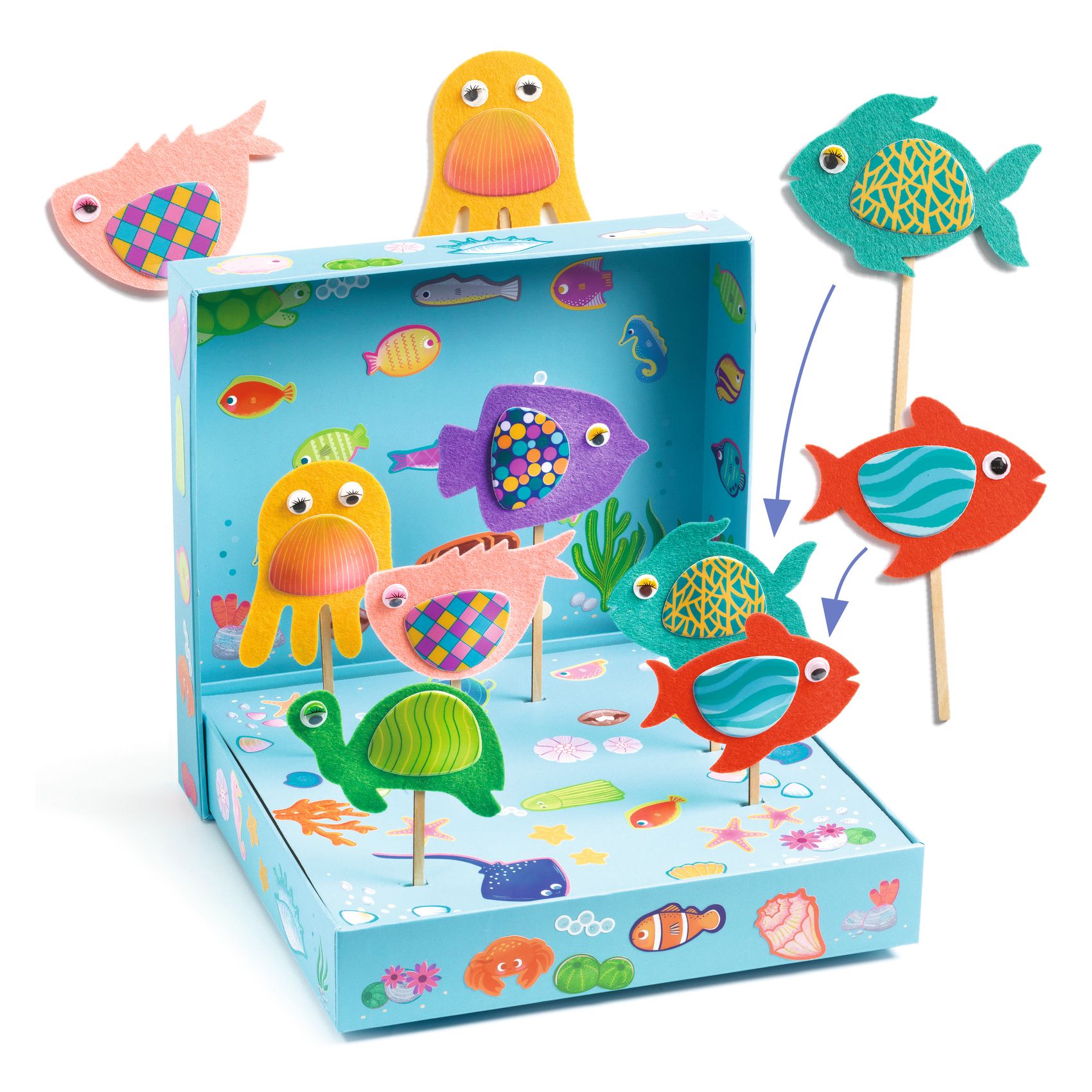 Kollázs műhely - Halszínjáték - Collage craft, Happy Aquarium - 1