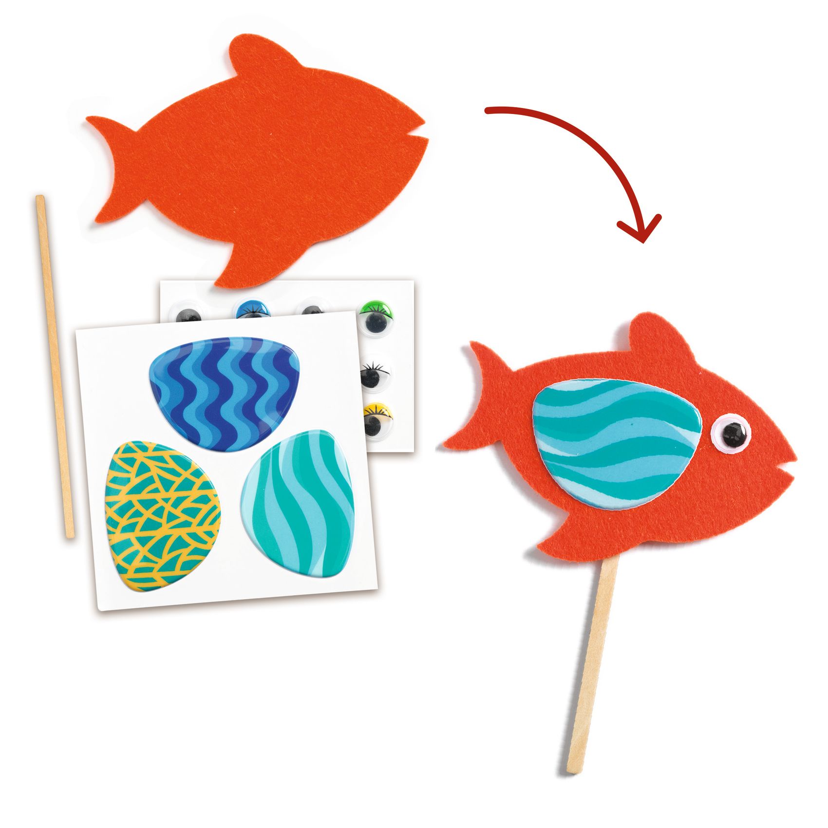 Kollázs műhely - Halszínjáték - Collage craft, Happy Aquarium - 4