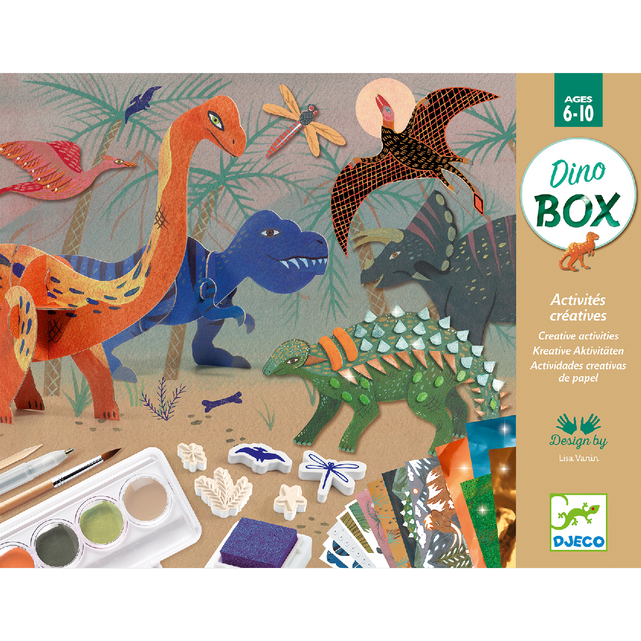 Kreatív műhely - 6 technika 1 dobozban - Dinoszauruszok világa - Dino Box - 1