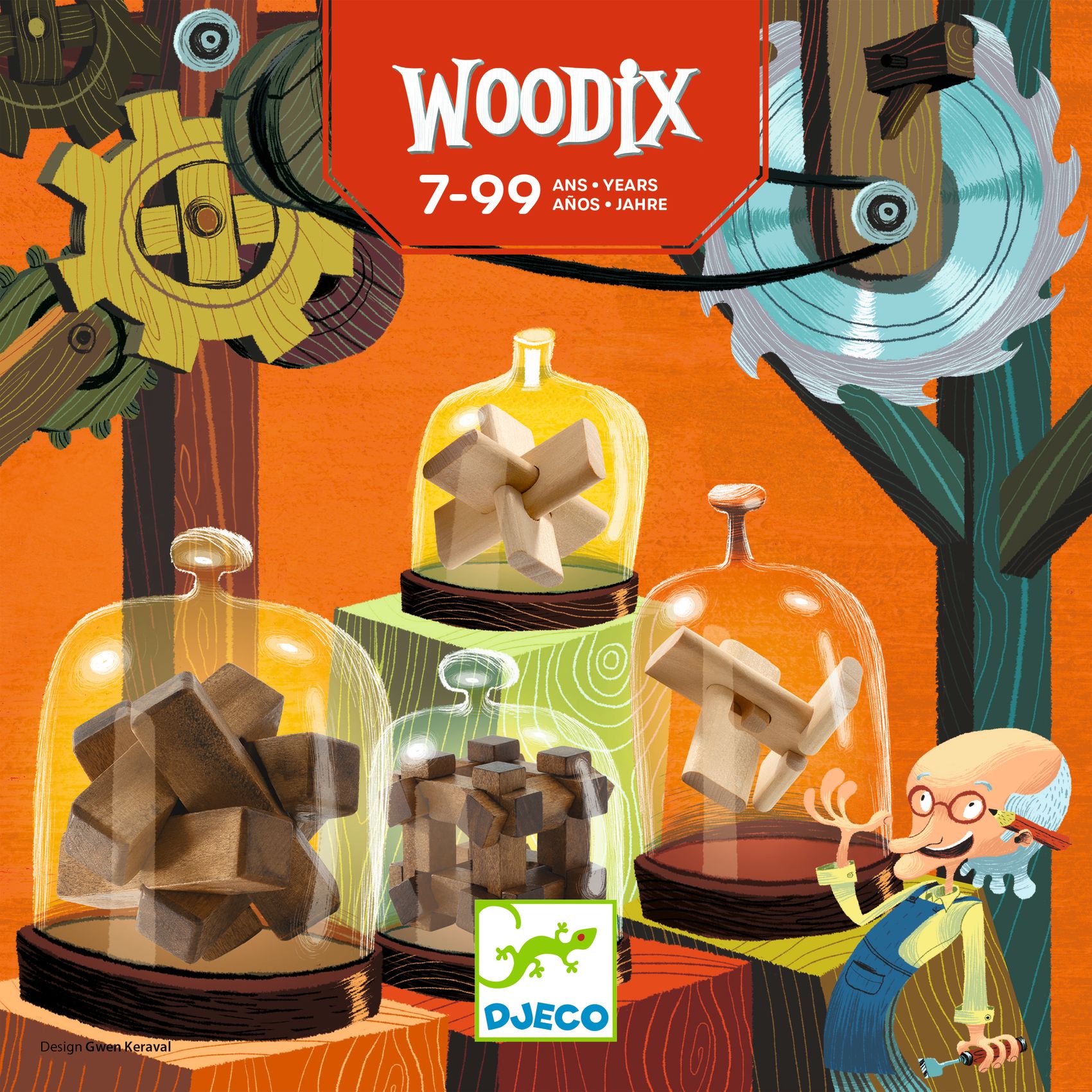 Logikai játék - Fa ördöglakatok - Woodix - 3