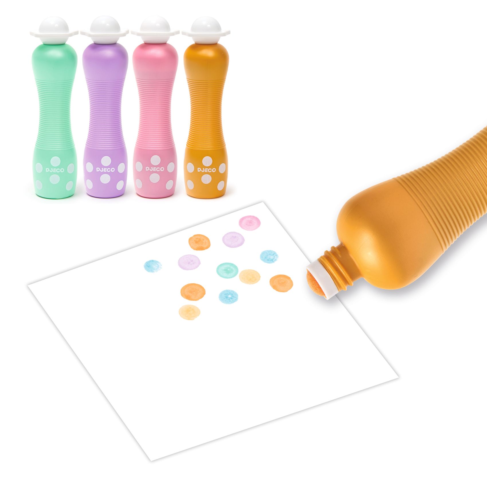 Marok filc készlet 4 gyöngyház színben - Pontozó színezés - Large dot markers - 2