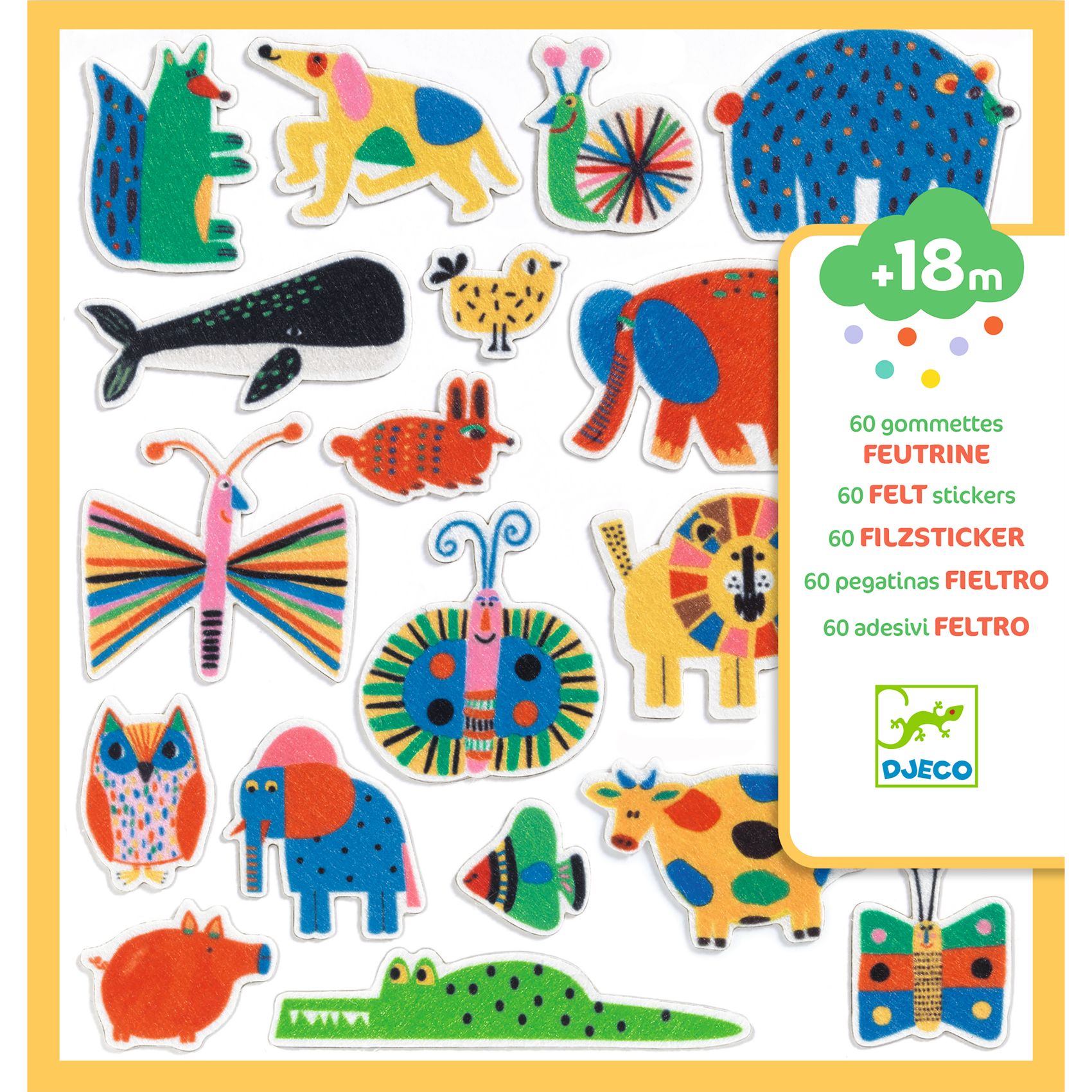 Matricák - Állatkák mindenhol! 60 filcmatrica - Animals everywhere! - 4