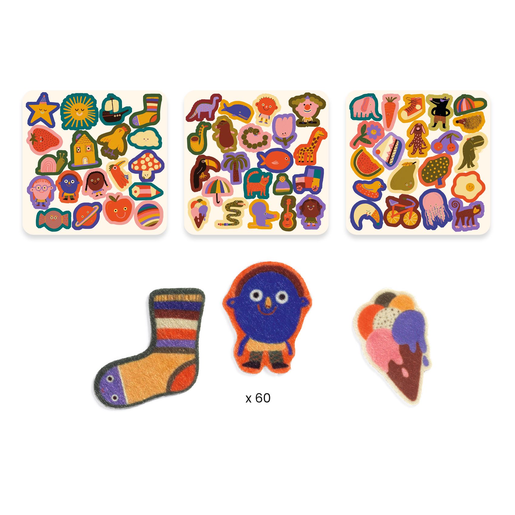 Matricák - Tréfálkozók! 60 filcmatrica - The silly ones! - 3