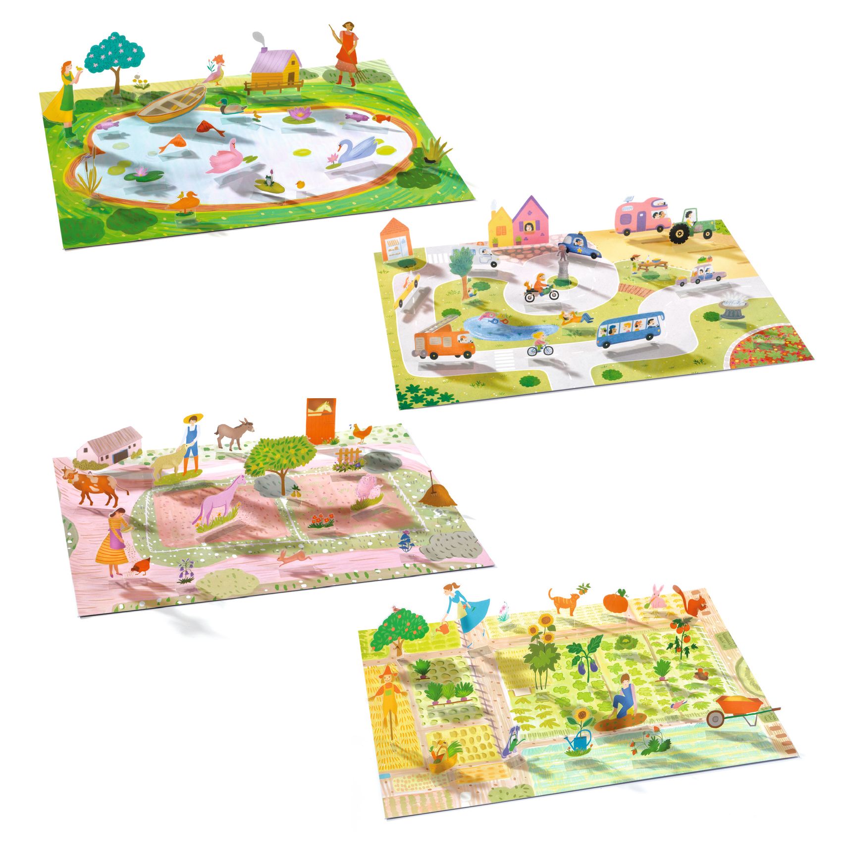 Matricázós sztorik, 3D - Élet vidéken - Lift-up stickers - Farm - 4