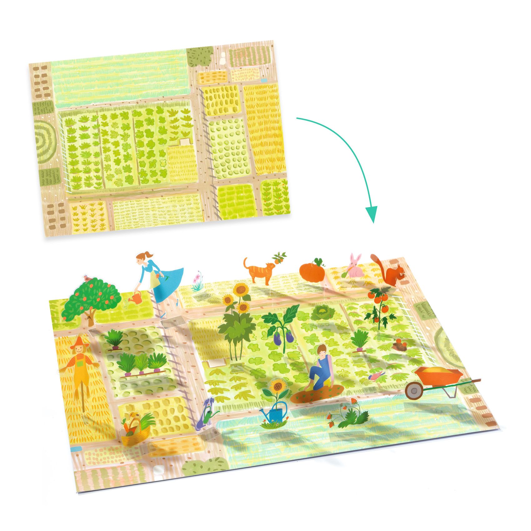 Matricázós sztorik, 3D - Élet vidéken - Lift-up stickers - Farm - 1
