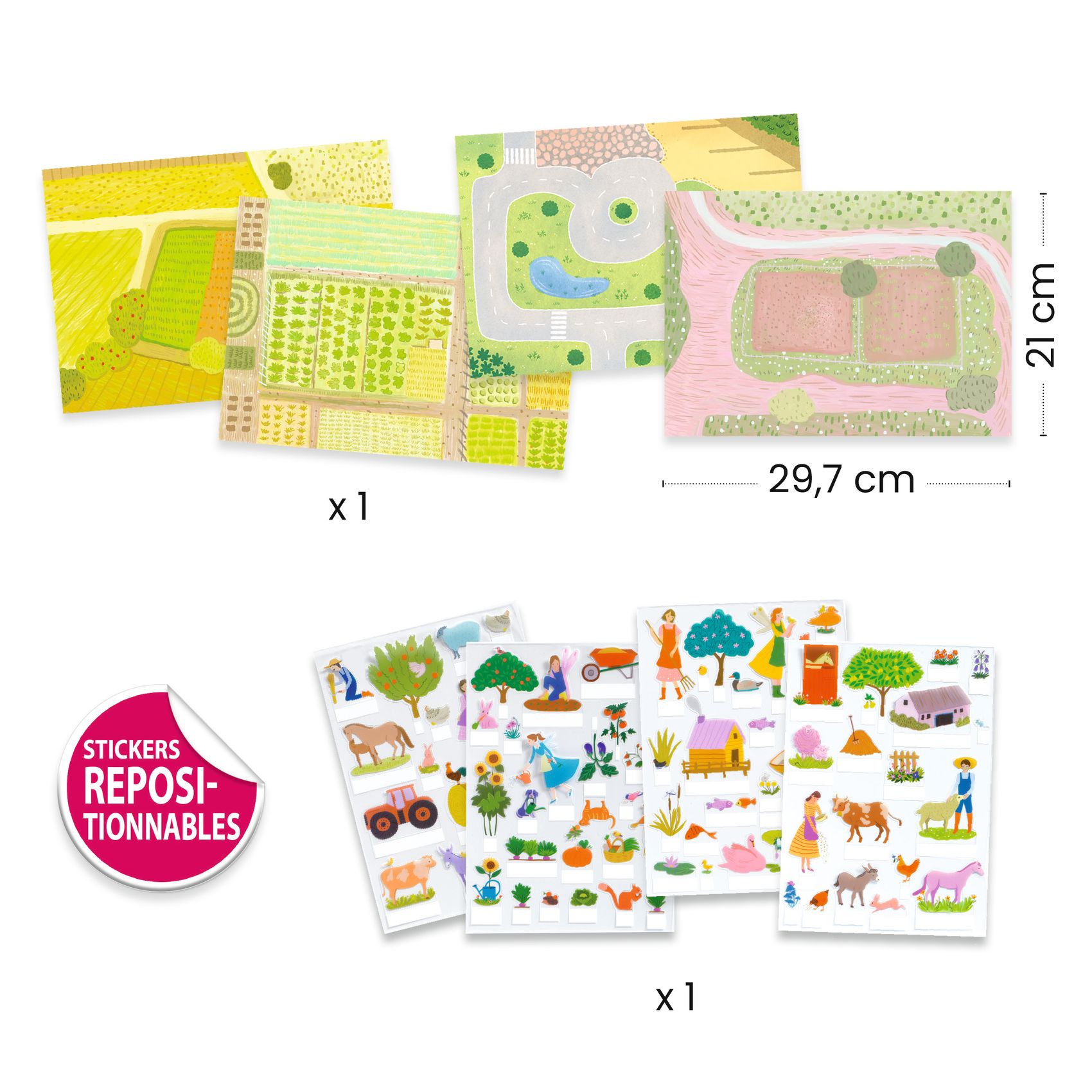 Matricázós sztorik, 3D - Élet vidéken - Lift-up stickers - Farm - 3