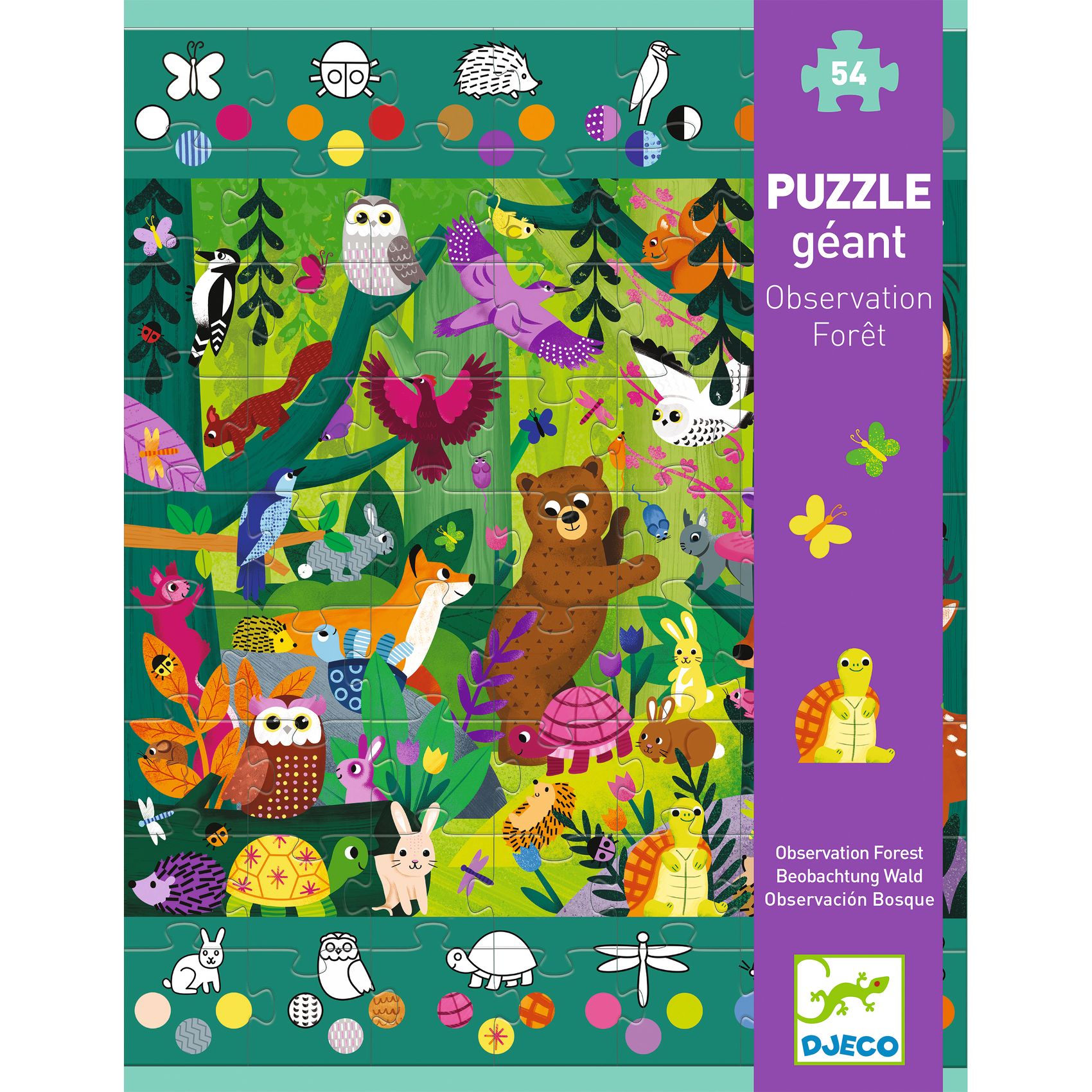 Megfigyeltető puzzle - Erdőben, 54 db-os - Observation forest - 1