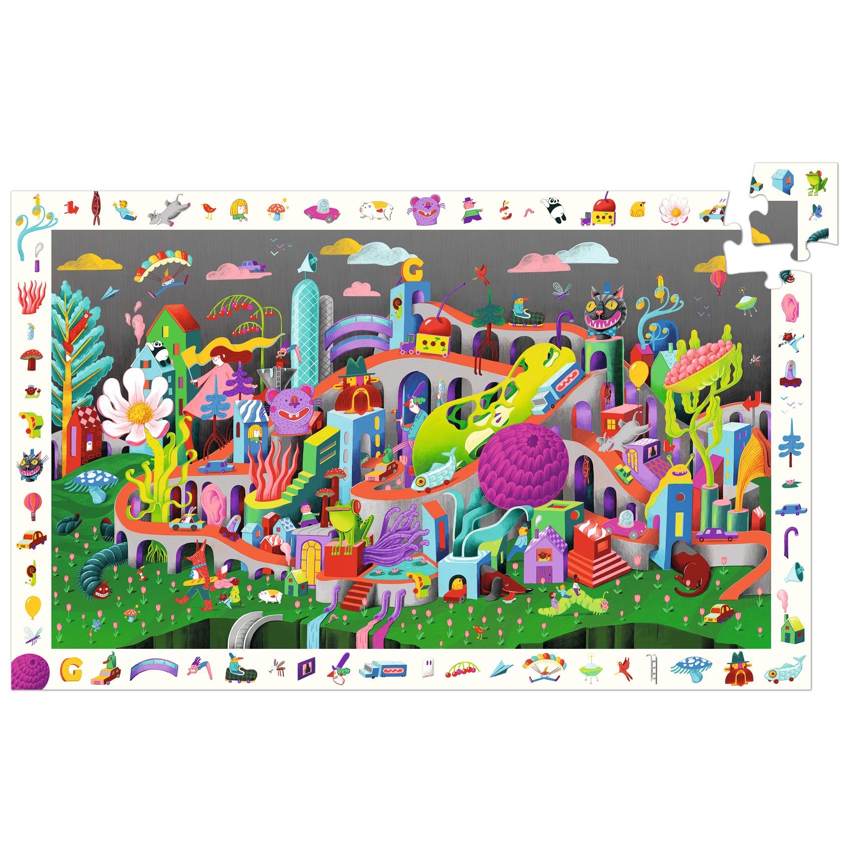 Megfigyeltető puzzle - Őrült város, 200 db-os - Crazy Town - 4