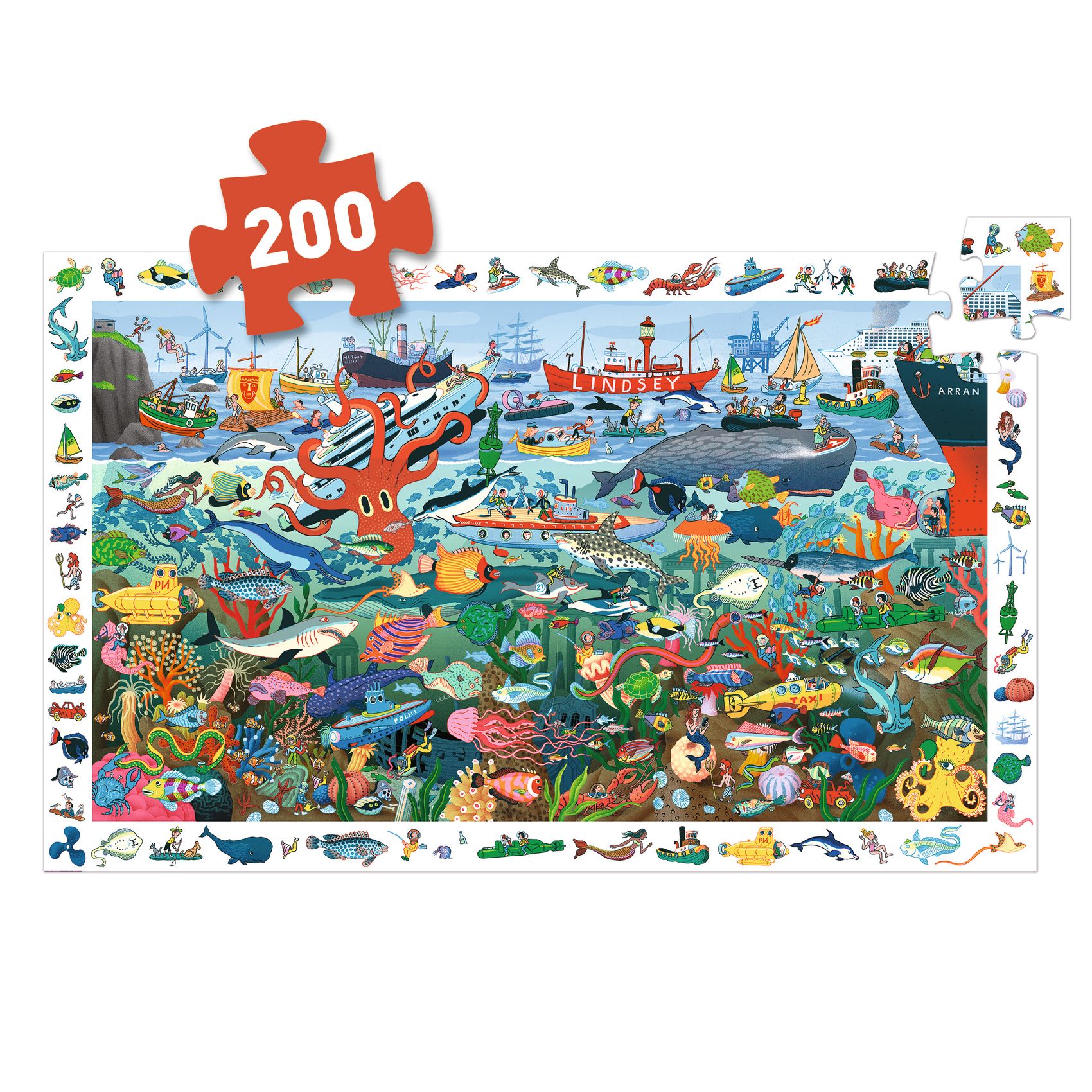 Megfigyeltető puzzle - Tenger titkai, 200 db-os - Secrets of the Sea - 1