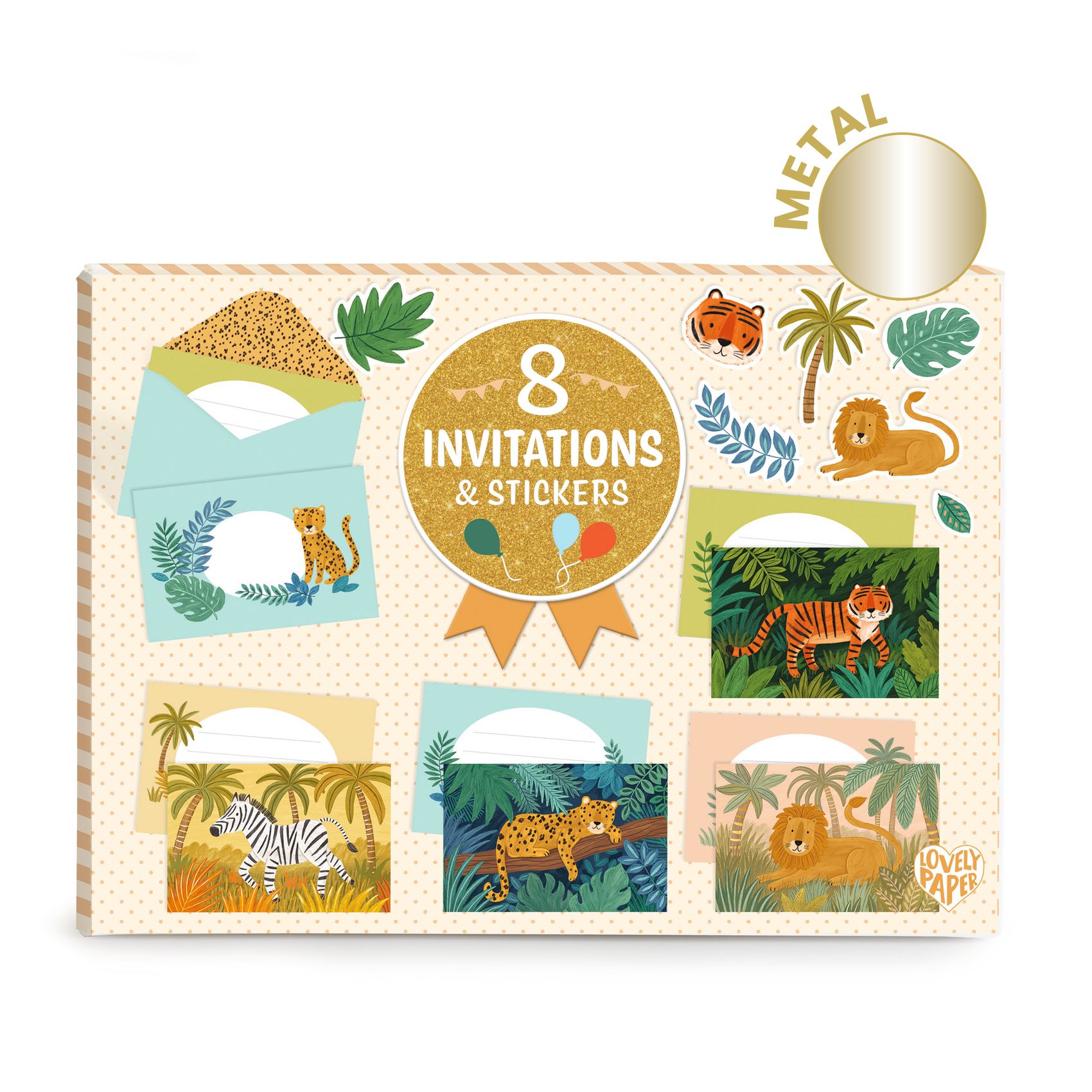 Meghívó készlet - Dzsungel parti - Jungle animals - 0