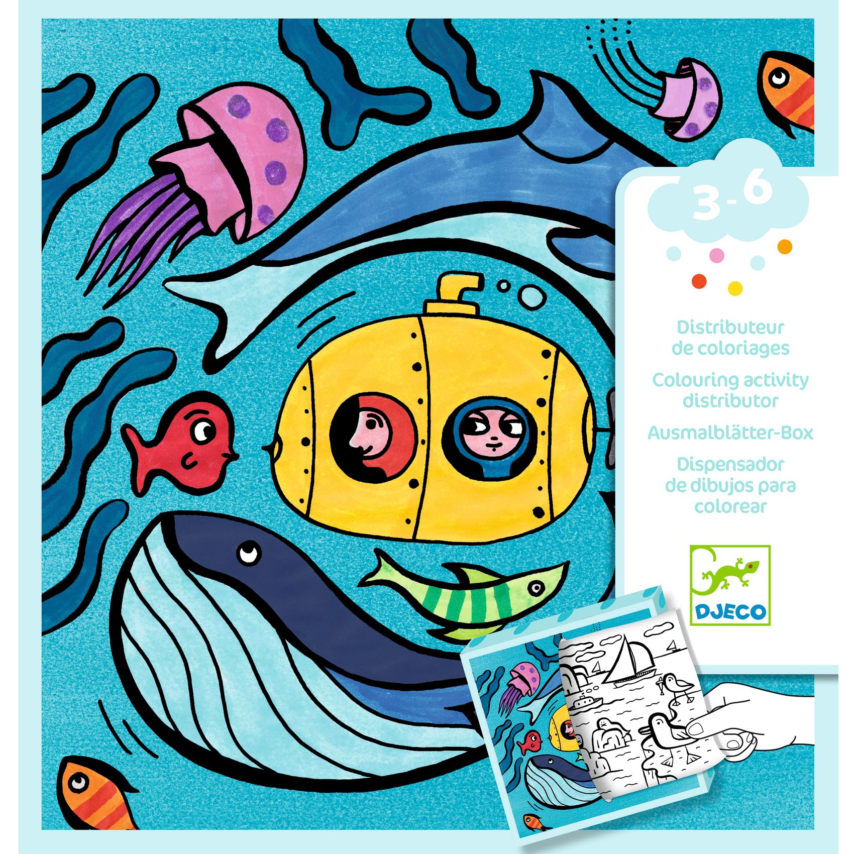Meglepetés adagoló színező - Óceán - Coloring dispenser, Ocean - 0