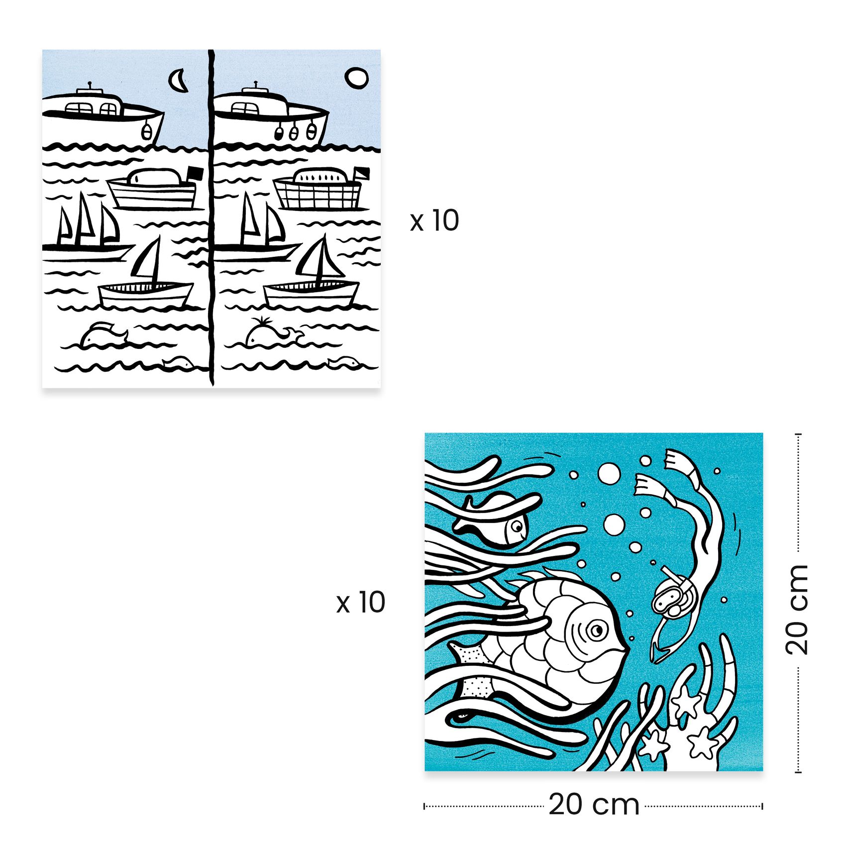 Meglepetés adagoló színező - Óceán - Coloring dispenser, Ocean - 2