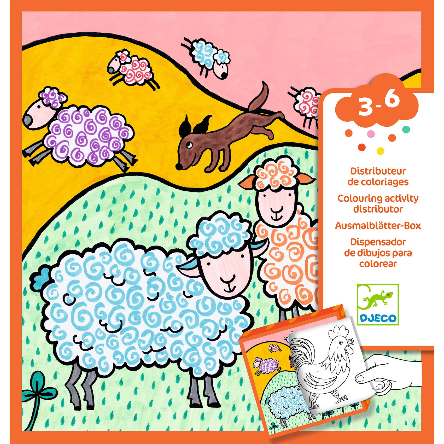 Meglepetés adagoló színező - Tanya - Coloring dispenser, Farm - 0