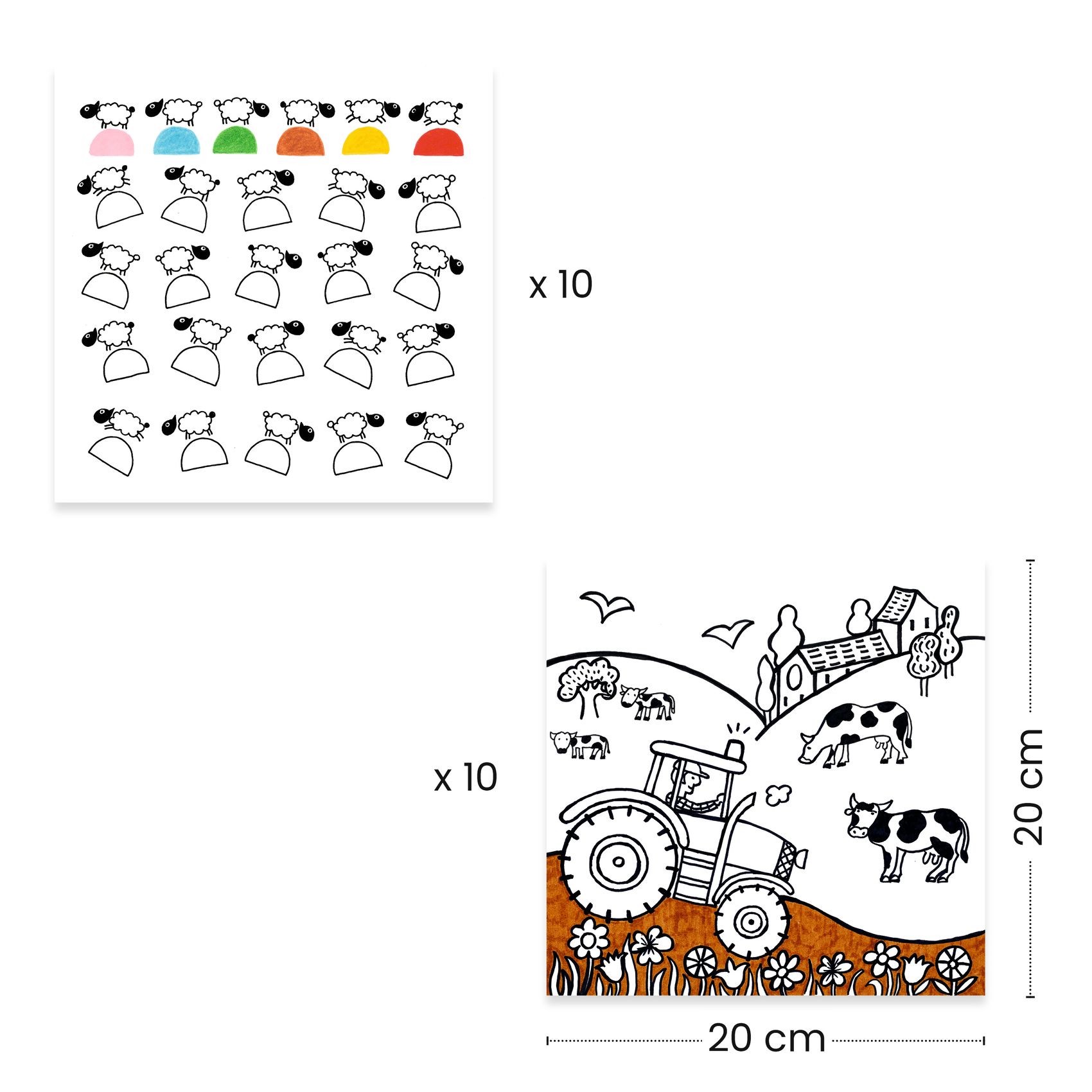 Meglepetés adagoló színező - Tanya - Coloring dispenser, Farm - 2