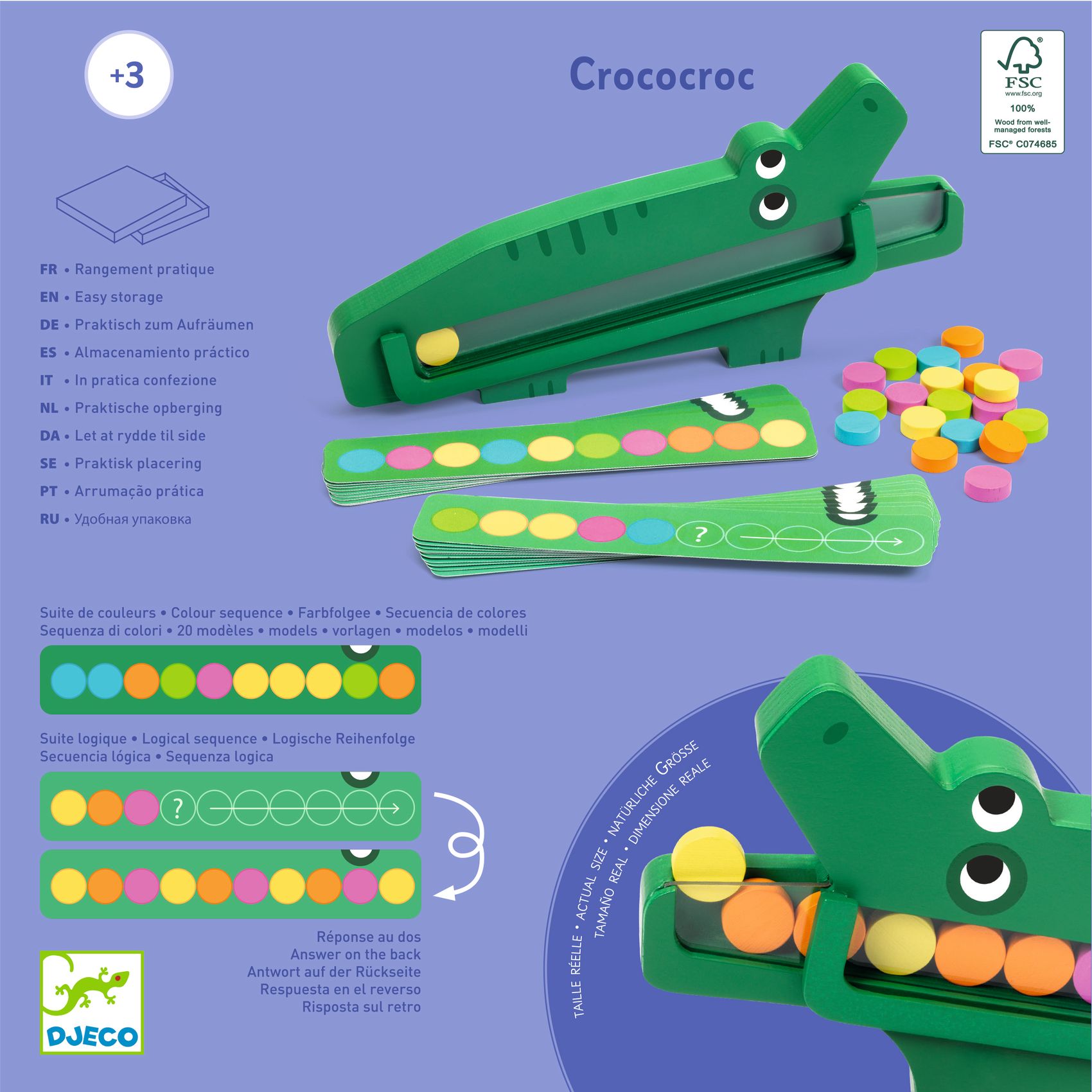 Memóriajáték - Színre szín kroki - Crococroc - 6