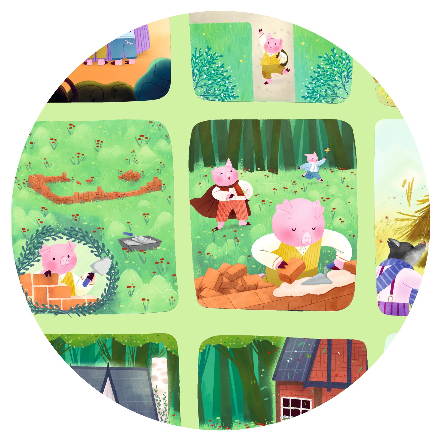 Mese puzzle - A három kismalac, 35 db-os - The Three Little Pigs - 4