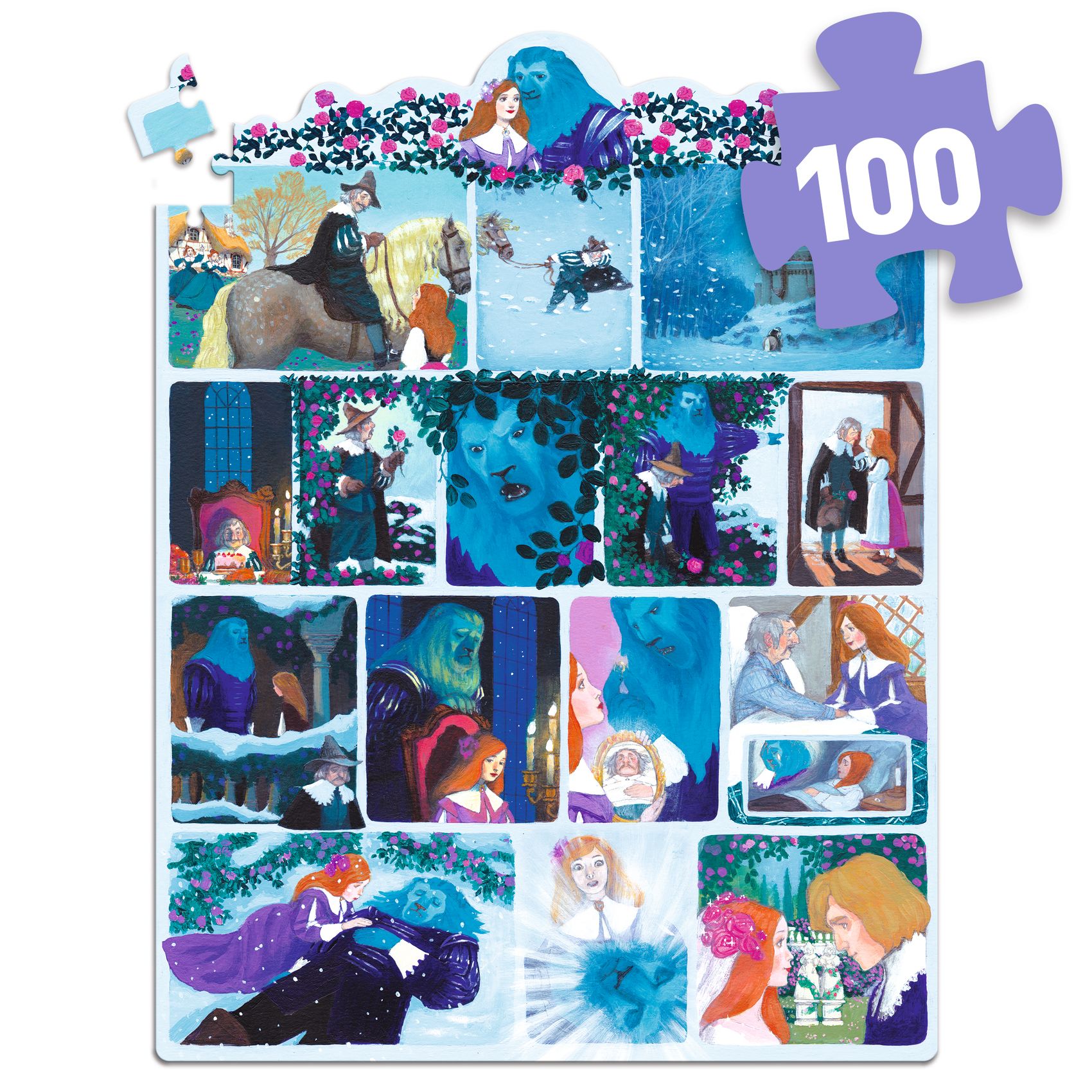 Mese puzzle - A szépség és a szörnyeteg, 100 db-os - Beauty and the Beast - 3