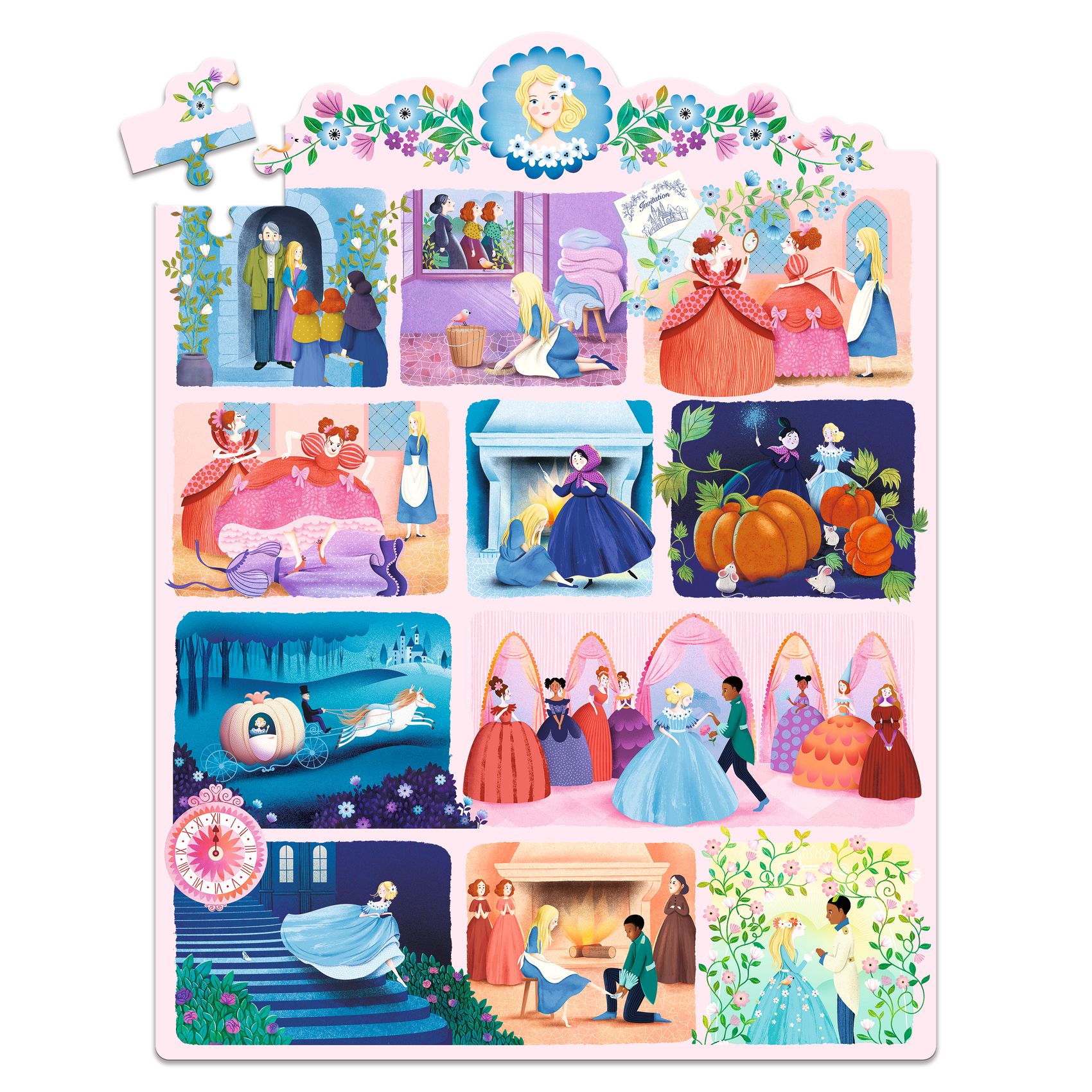 Mese puzzle - Hamupipőke, 54 db-os - Cinderella - 1