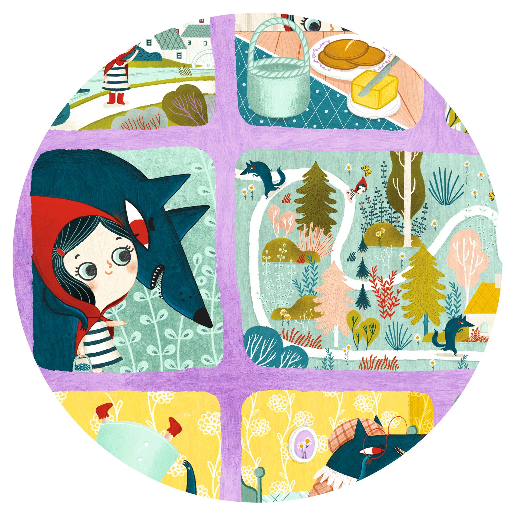 Mese puzzle - Piroska és a farkas, 35 db-os - Little Red Riding Hood - 3