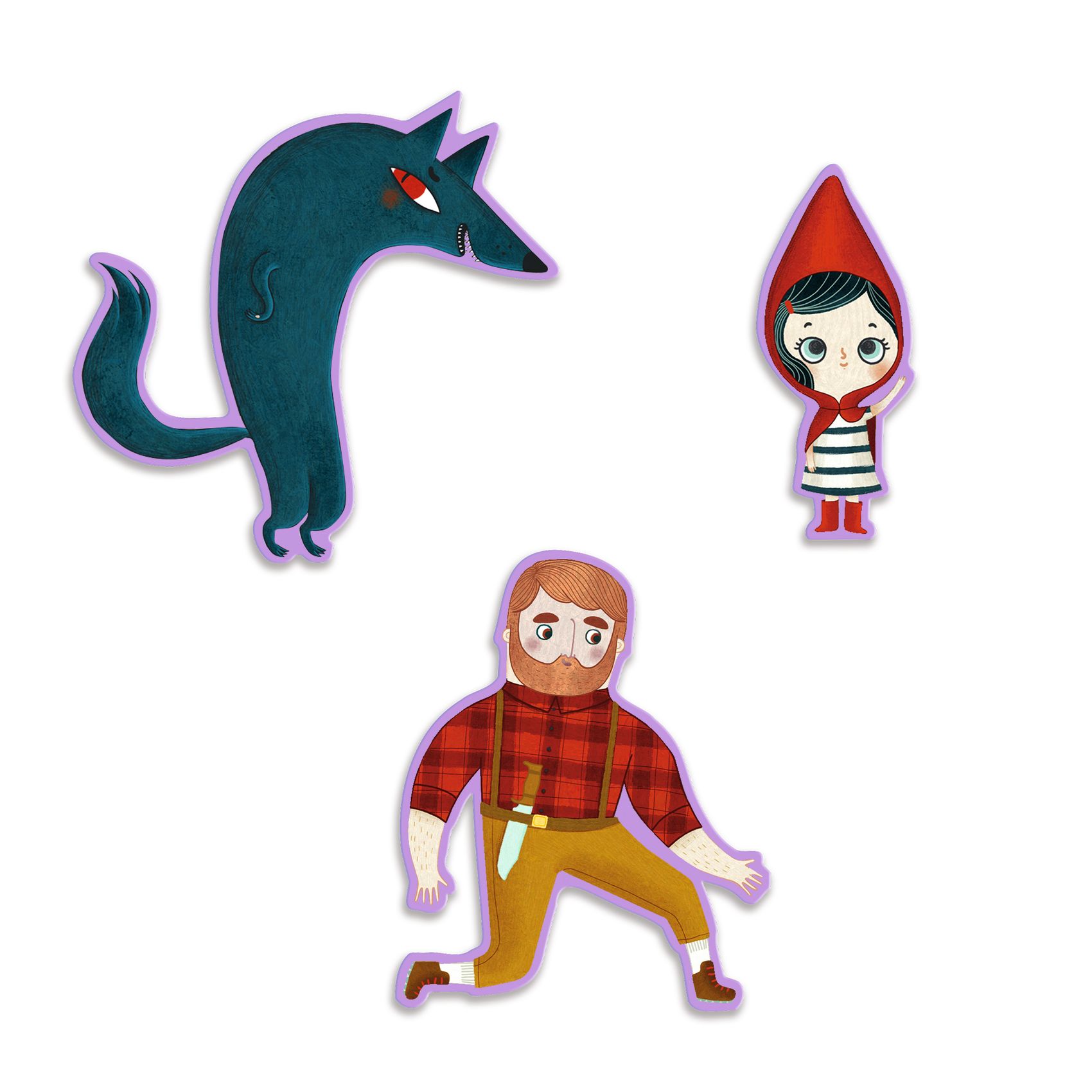 Mese puzzle - Piroska és a farkas, 35 db-os - Little Red Riding Hood - 5