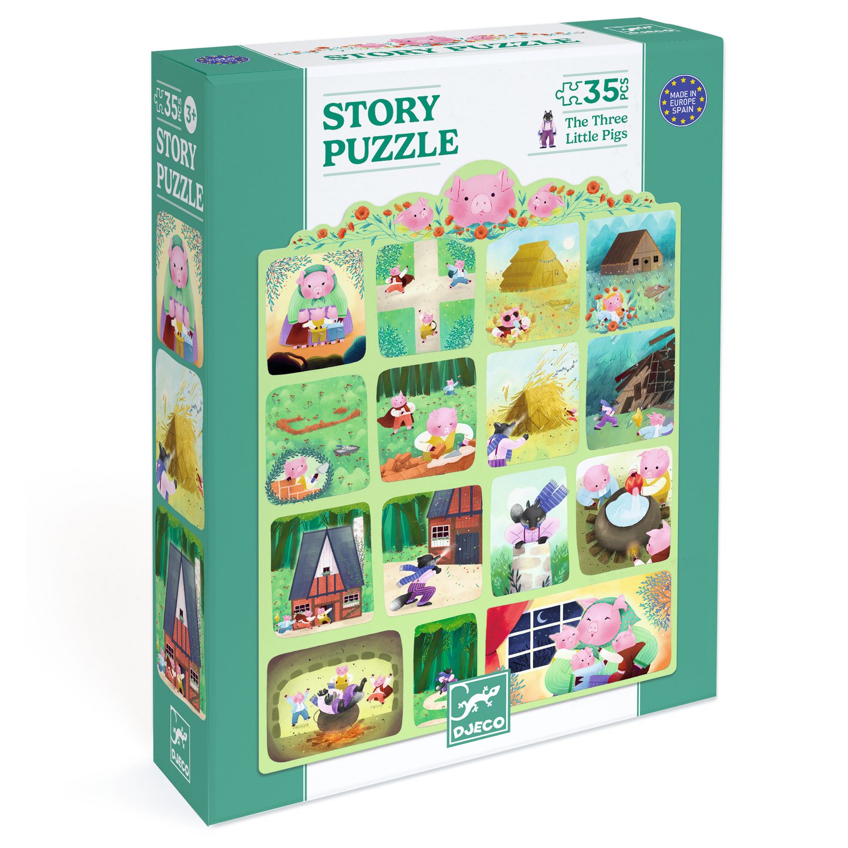Mese puzzle - A három kismalac, 35 db-os - The Three Little Pigs - 0