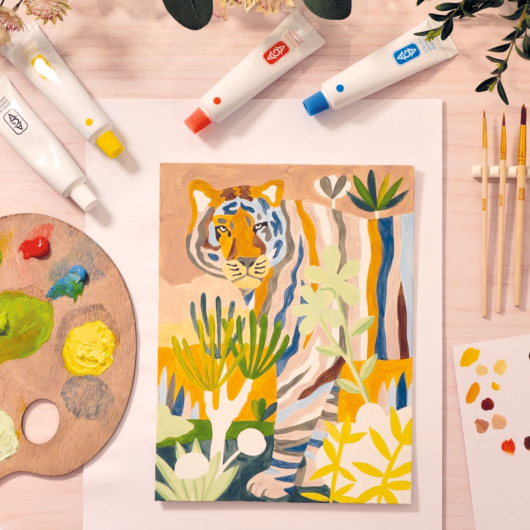 Műterem 22 - Színkeverés, Tigris - Atelier 22, Colour Mixing - 5