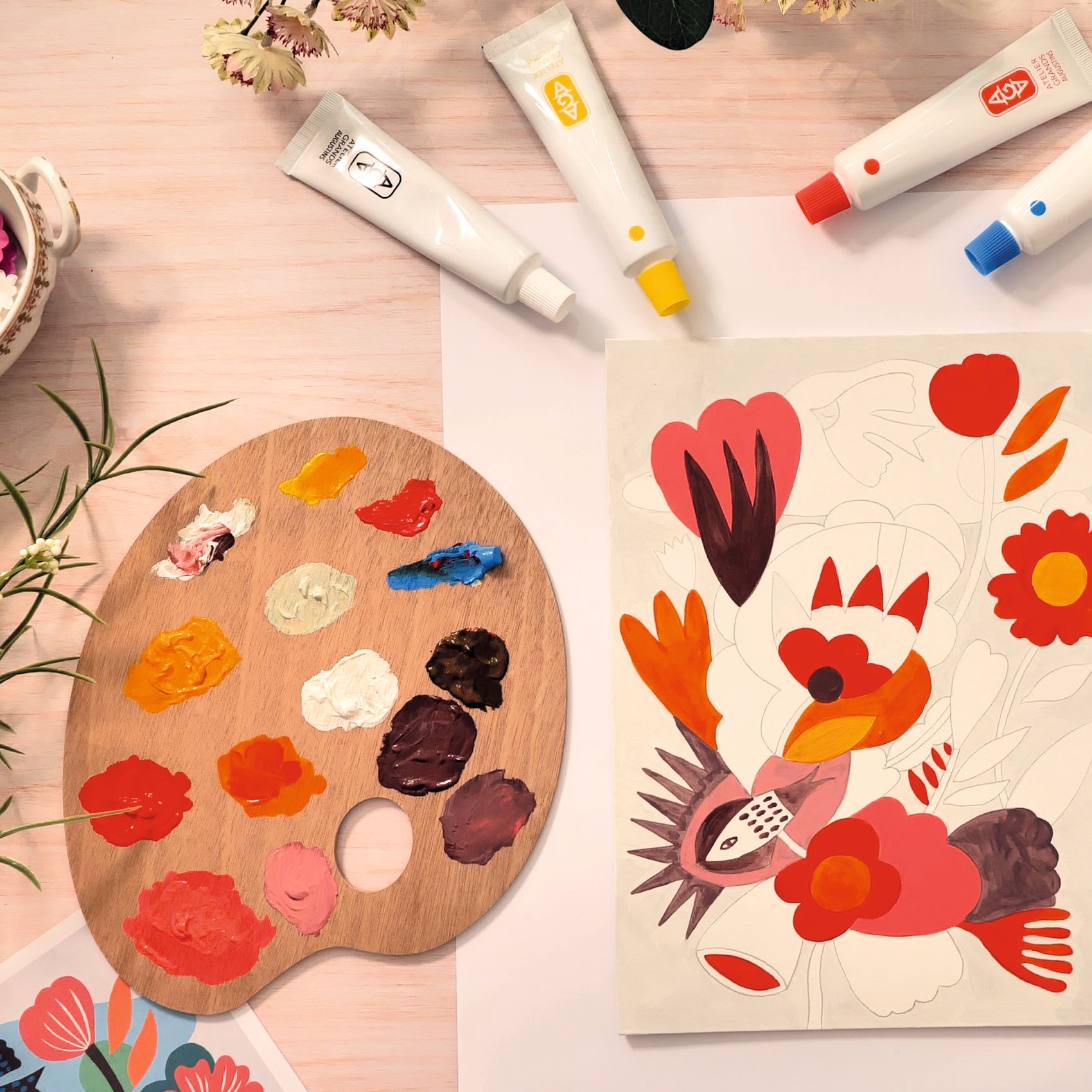 Műterem 23 - Színkeverés, Csendélet - Atelier 23, Colour Mixing - 6