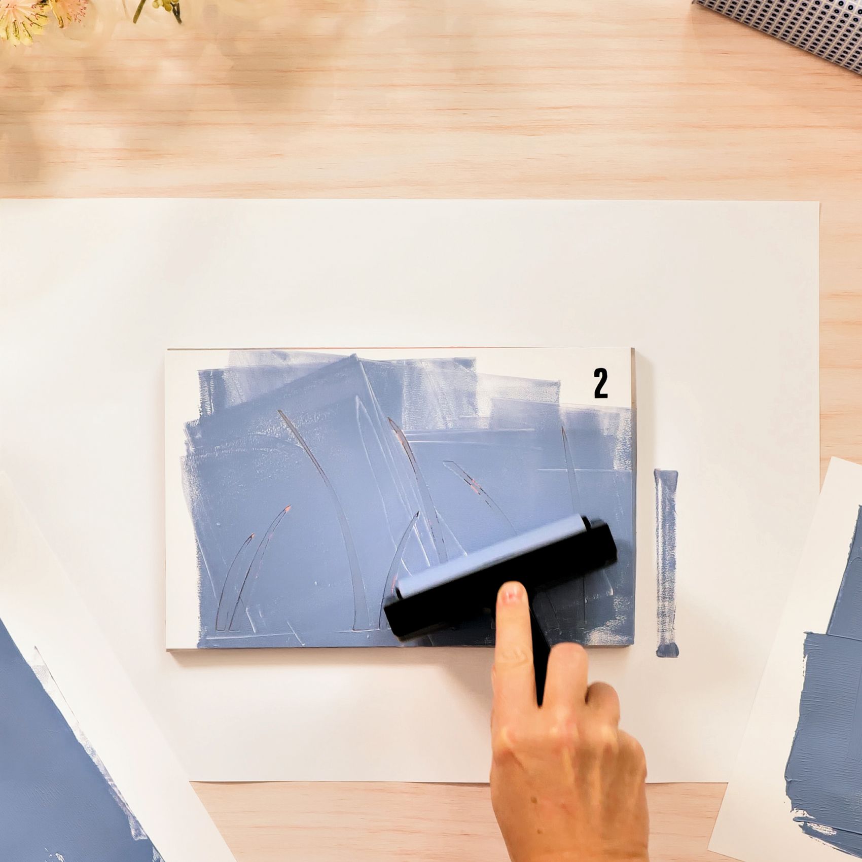 Műterem 47 - Gélnyomtatás, Éjjel és nappal - Atelier 47, Gel Printing - 4