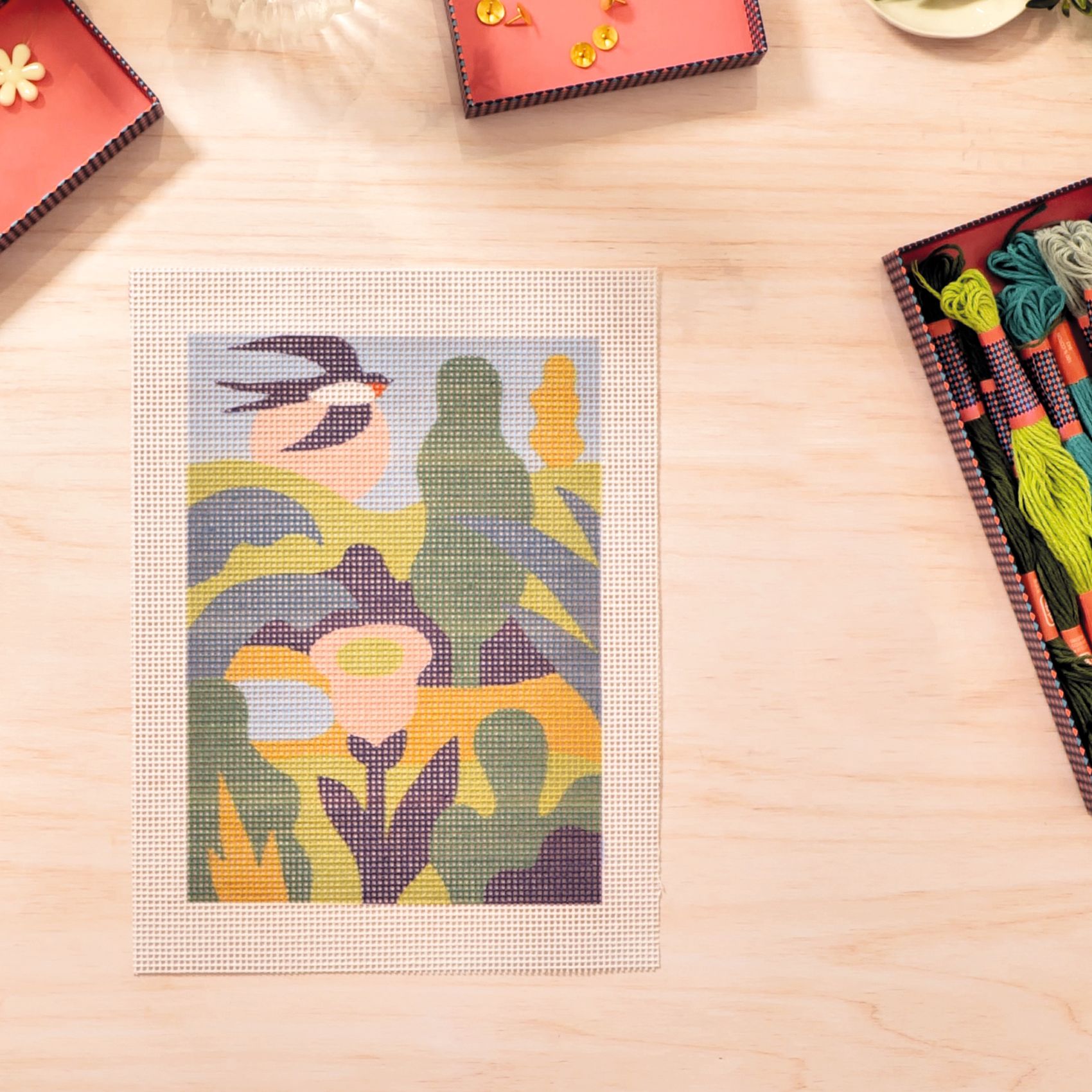 Műterem 65 - Tűhímzés, Hajnal - Atelier 65, Needlepoint - 4