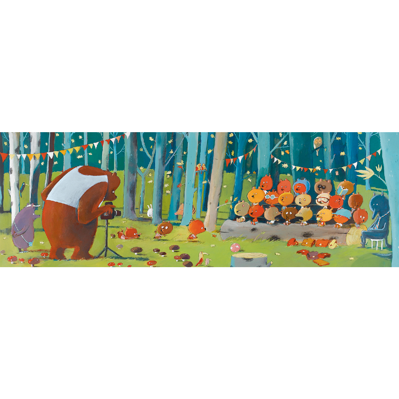 Művész puzzle - Erdei barátok, 100 db-os - Forest friends - 2