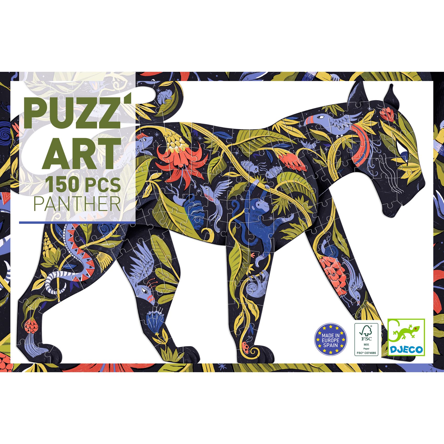 Művész puzzle - Fekete párduc, 150 db-os - Panther - 1