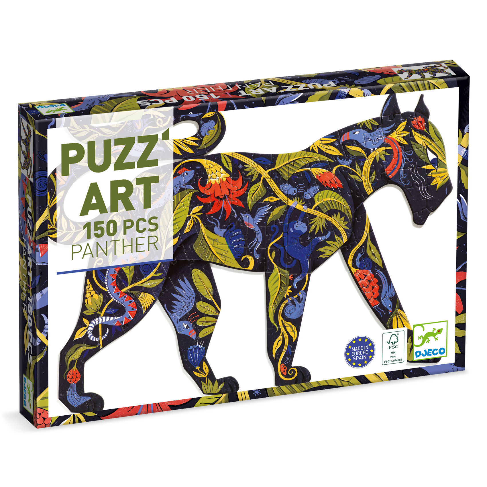 Művész puzzle - Fekete párduc, 150 db-os - Panther - 0