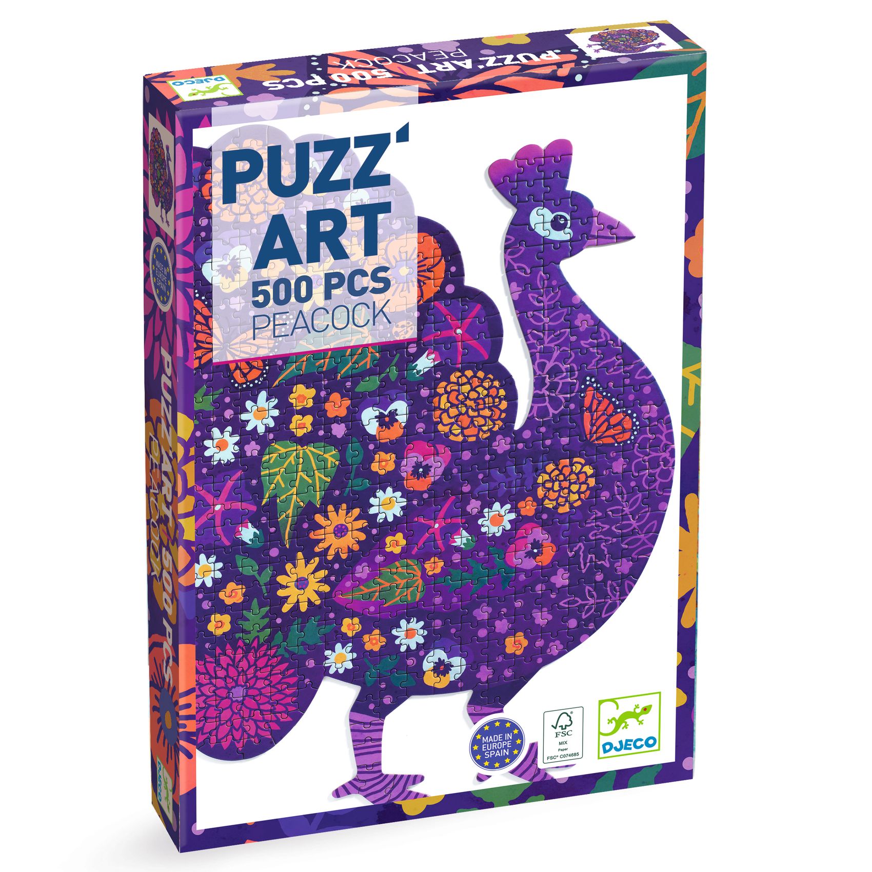 Művész puzzle - Páva, 500 db-os - Peacock - 0