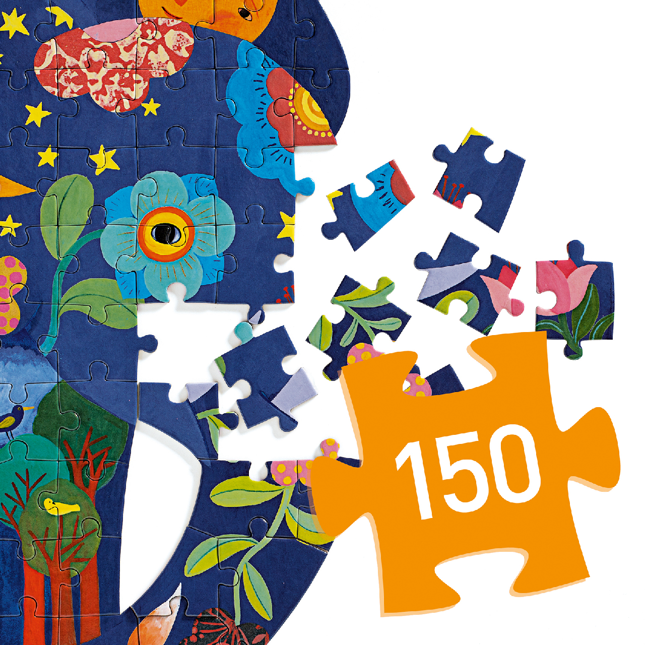 Művészeti puzzle - Elefánt, 150 db-os - Elephant - 3