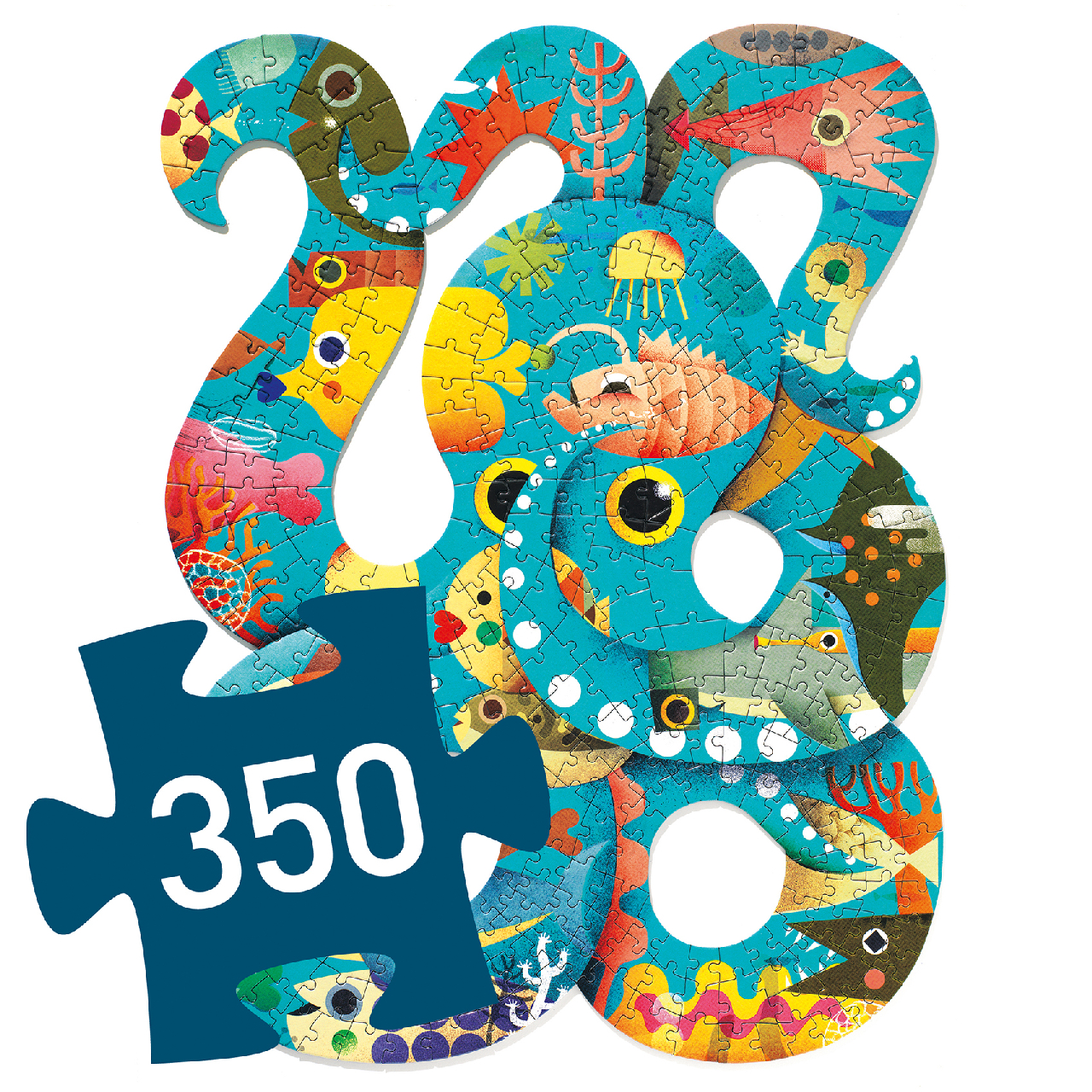 Művészeti puzzle - Polip, 350 db-os - Octopus - 2