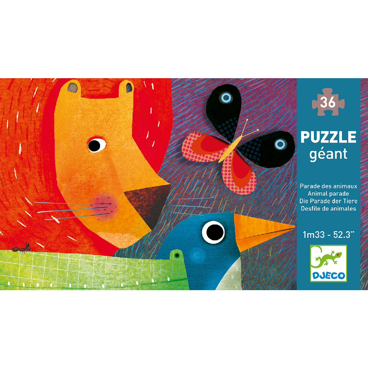 Óriás puzzle - Állati parádé, 36 db-os - Animal Parade - 1