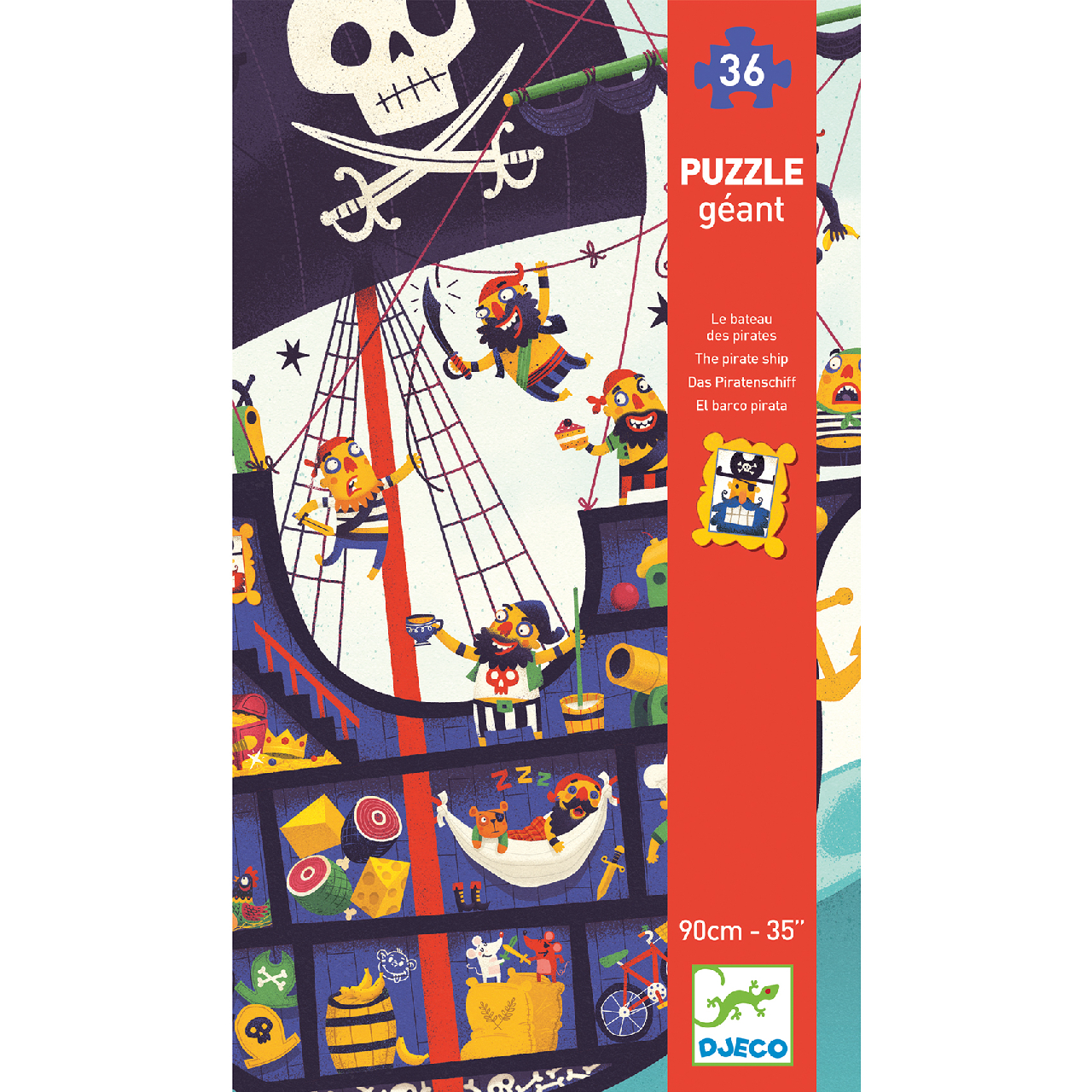 Óriás puzzle - Kalózhajó, 36 db-os - The pirate ship - 0