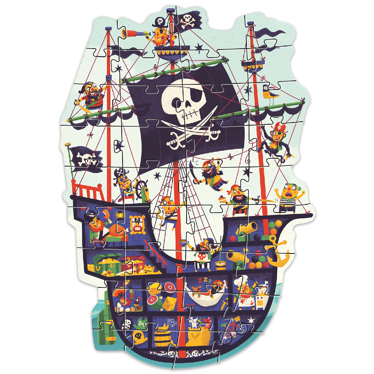 Óriás puzzle - Kalózhajó, 36 db-os - The pirate ship - 1